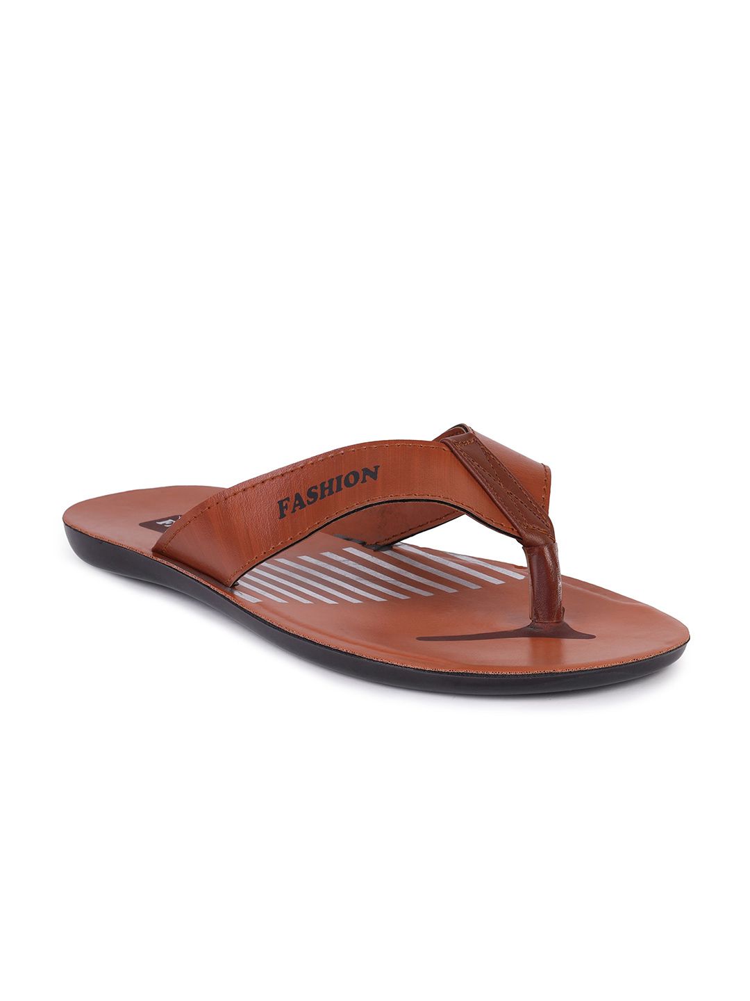 DRACKFOOT Men Textured Lightweight Thong Flip-Flops-image-7
