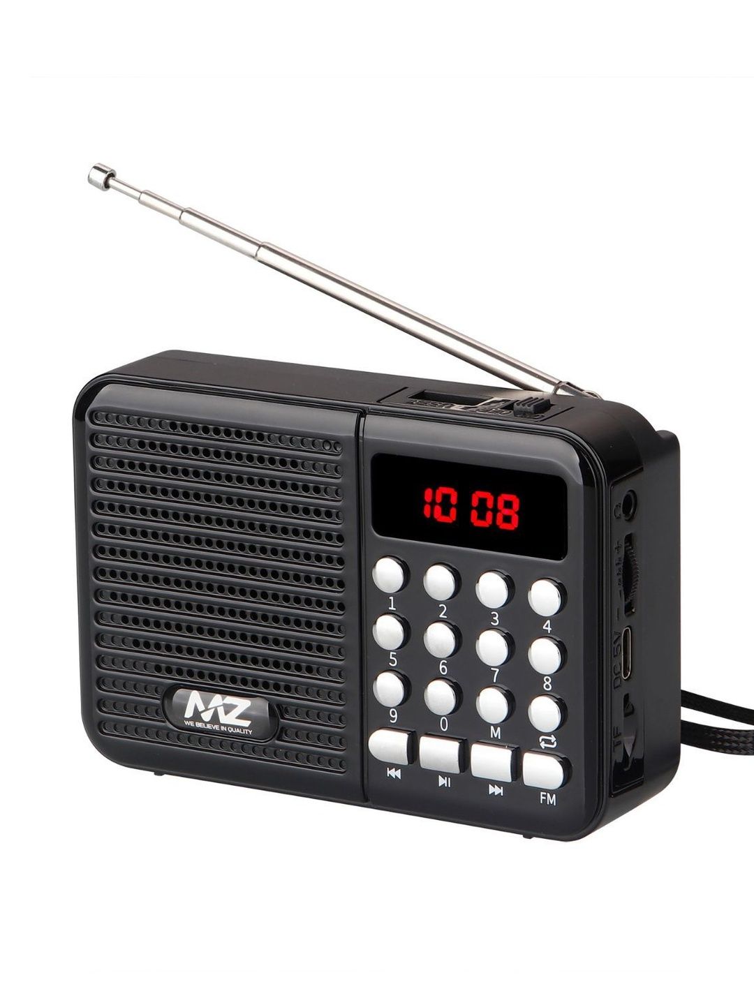 MZ FM Super Radio Speakers with Bluetooth/USB/Aux/TF Card 5W Power & 1200mAh Battery