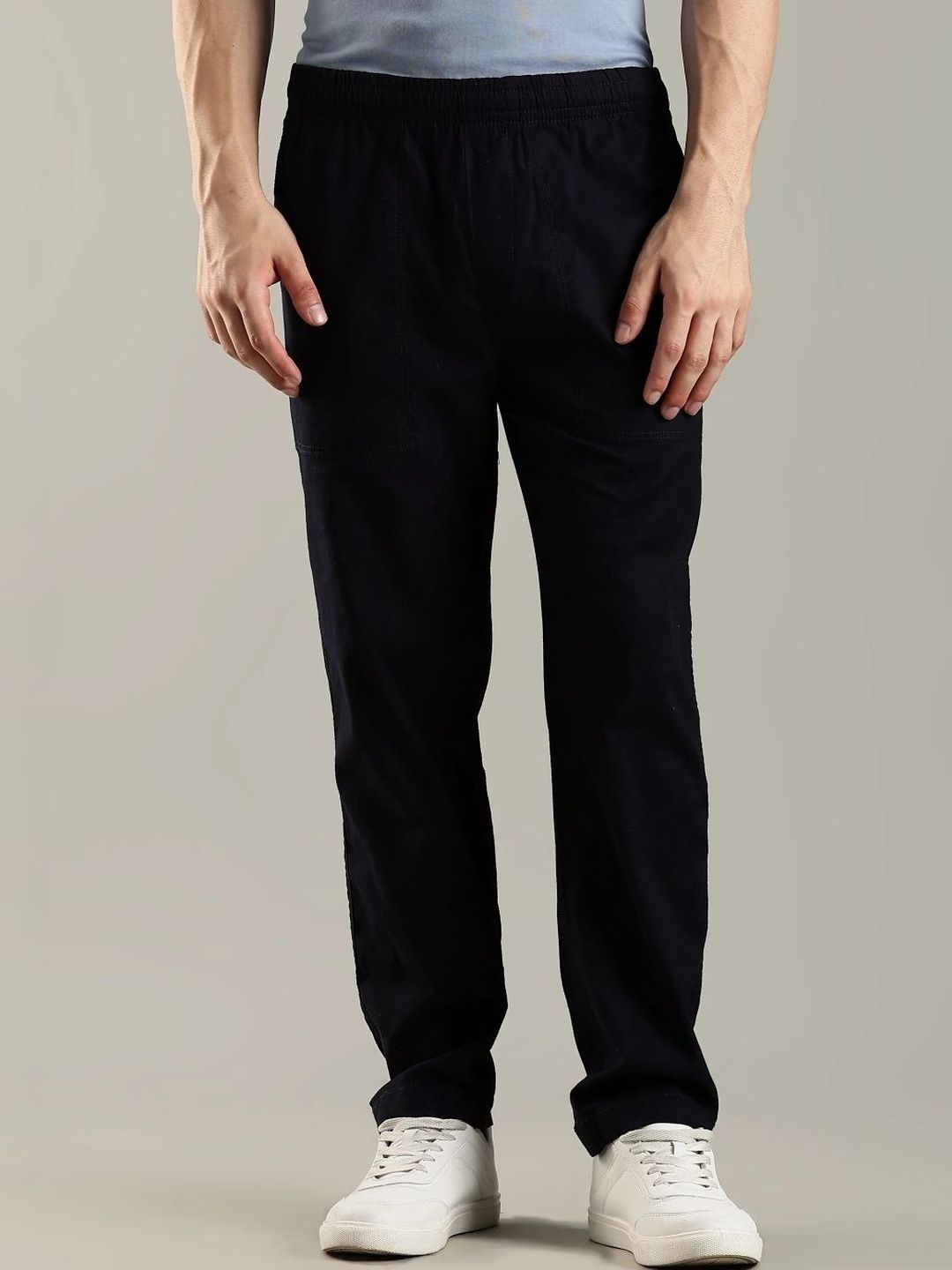 Tommy Hilfiger Men Regular Fit Mid Rise Formal Trousers-picture-17