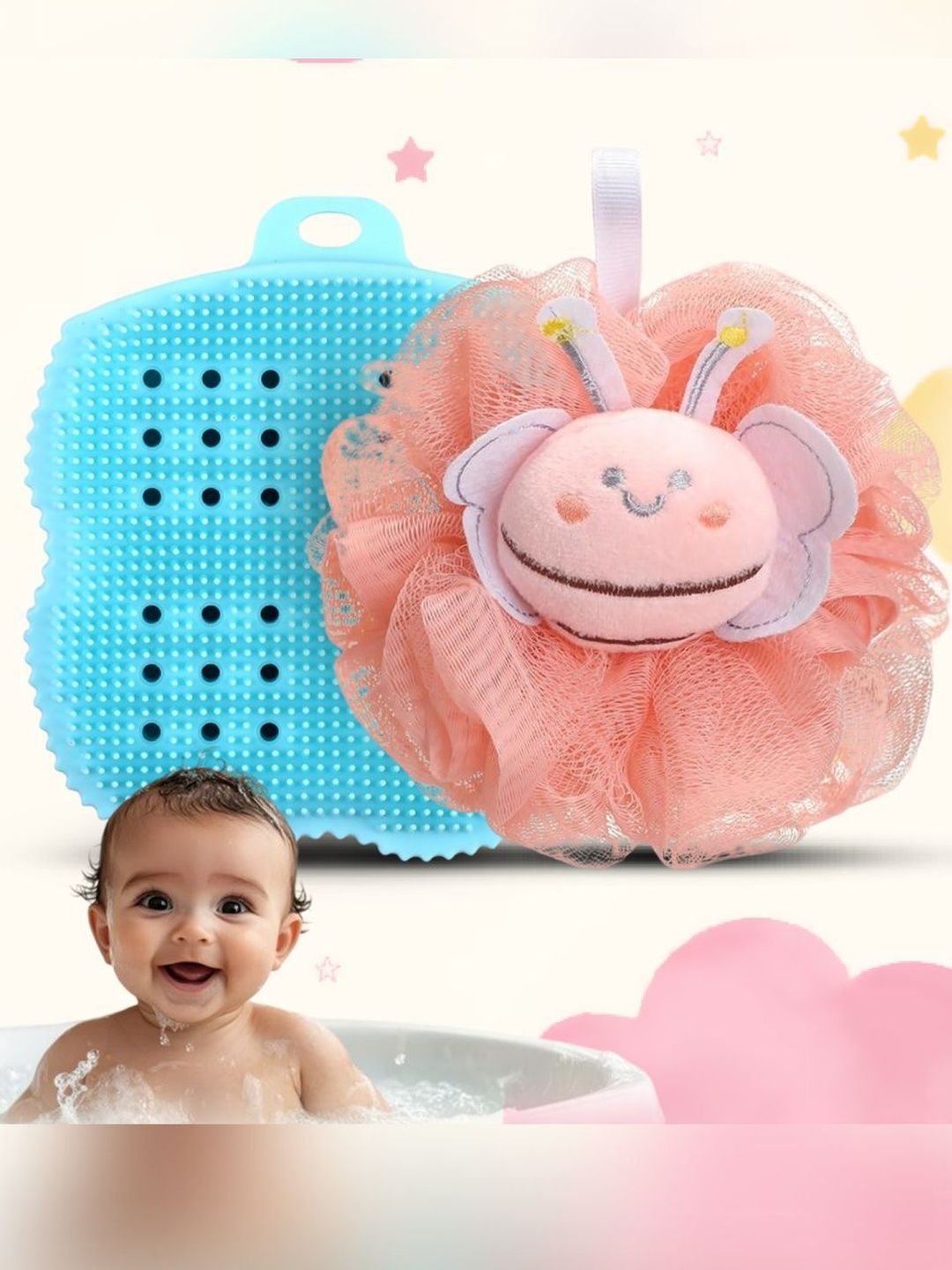 MAJESTIQUE Pink 2 piece Solid Plastic Bath Accessories Set-picture-11