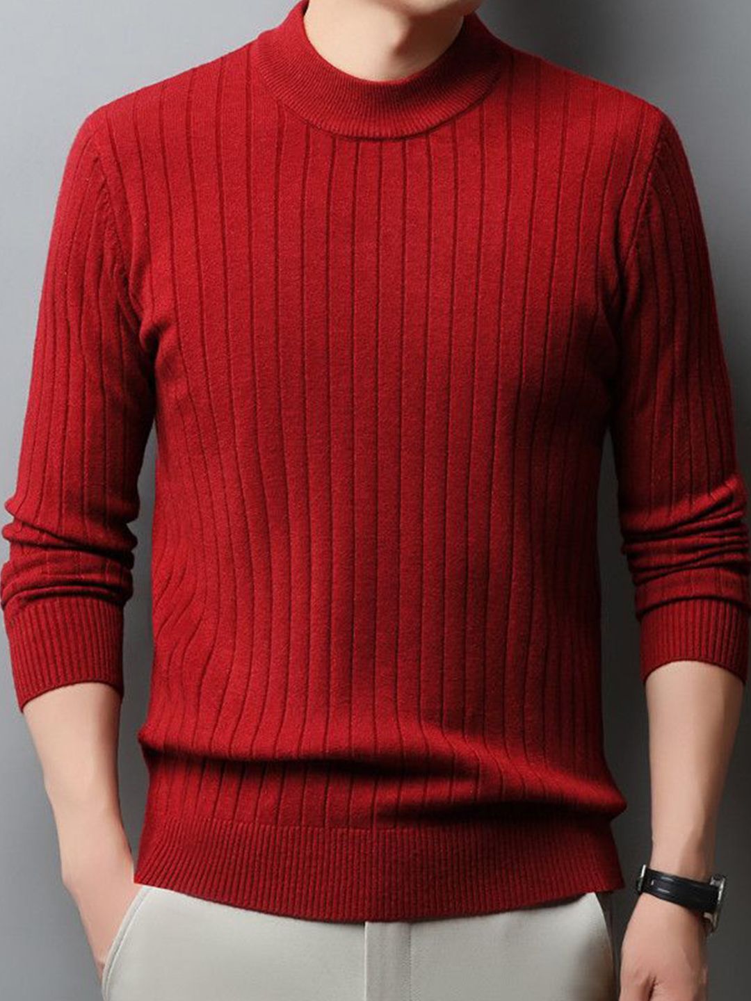 StyleCast x Revolte Striped Long Sleeves Pullover Sweater