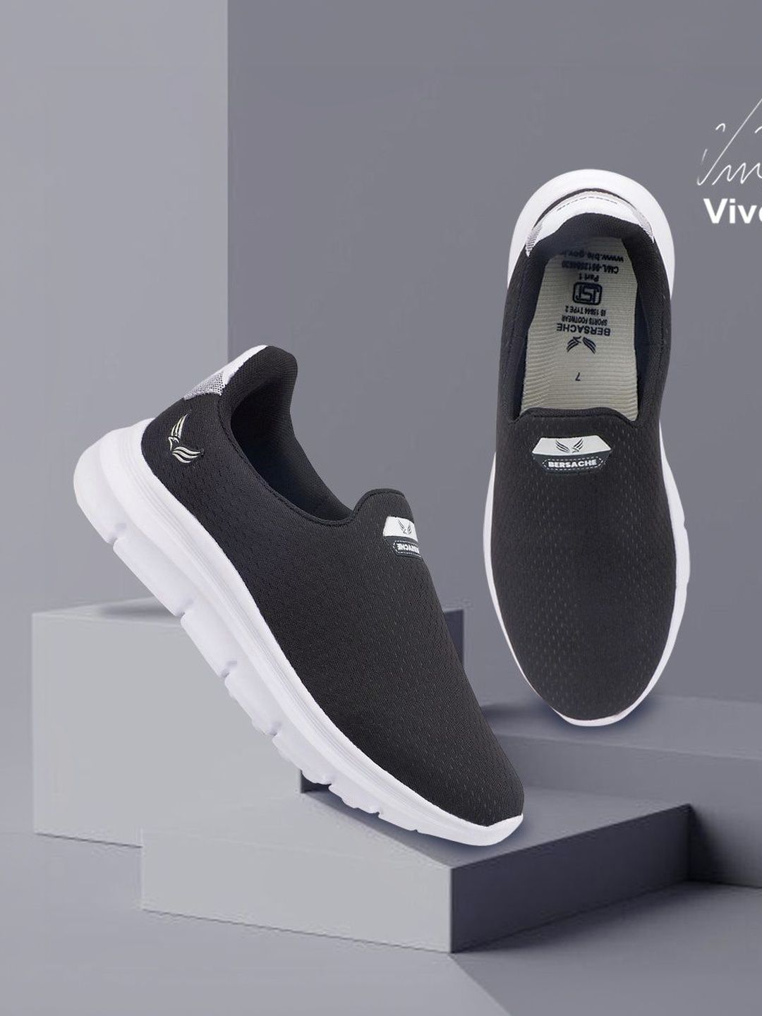 BERSACHE Men Perforations Mesh Slip-On Sneakers-picture-34
