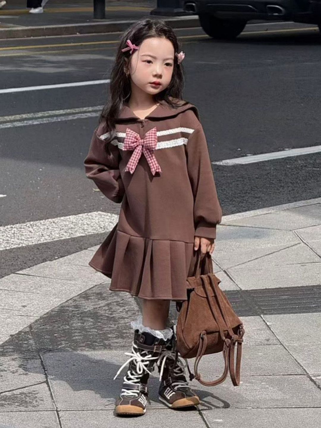 StyleCast x Revolte Bishop Sleeve Fit & Flare Midi Dress-picture-30