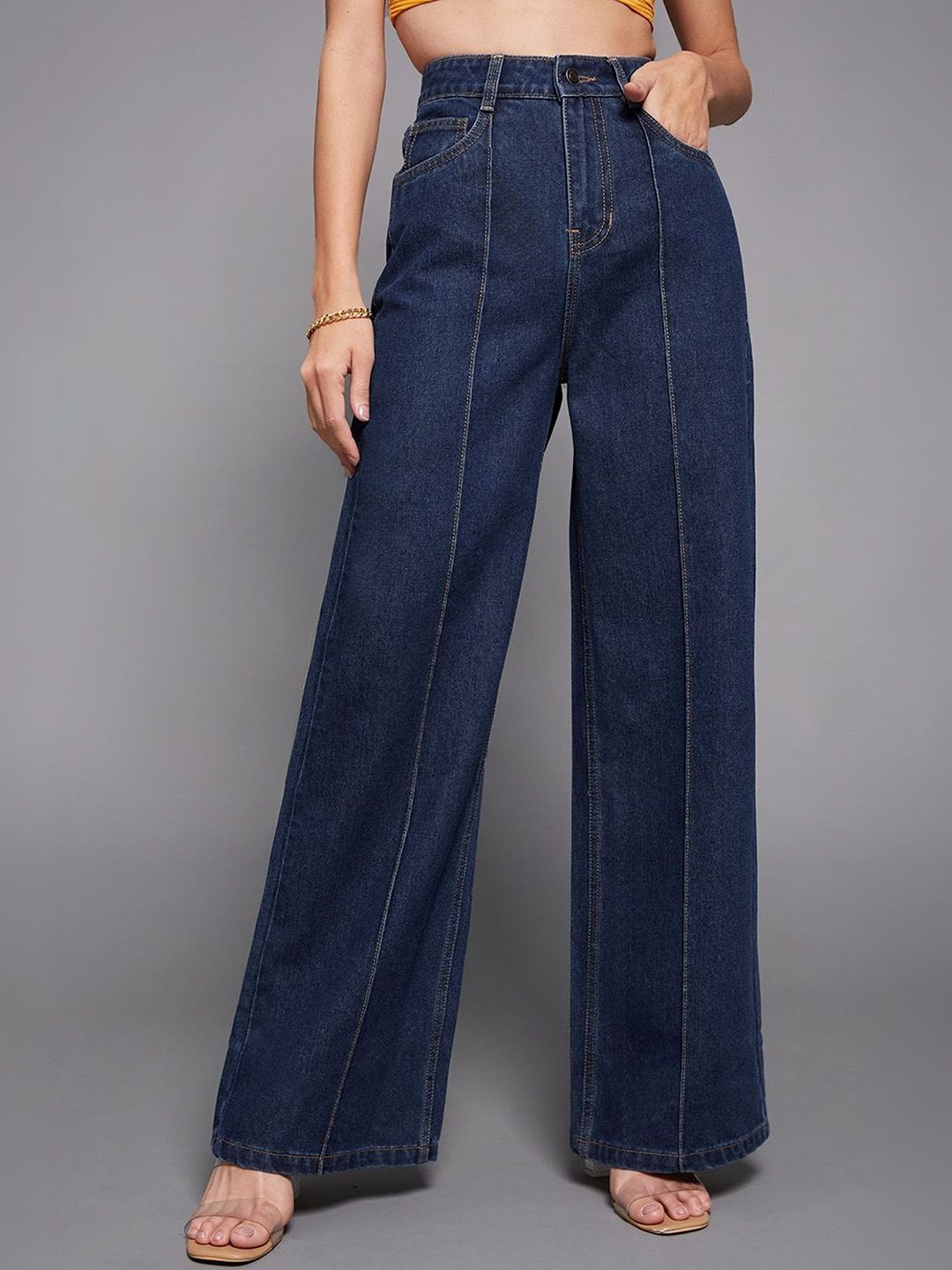 Miss Chase Women High-Rise Wide Leg Jean-image-24