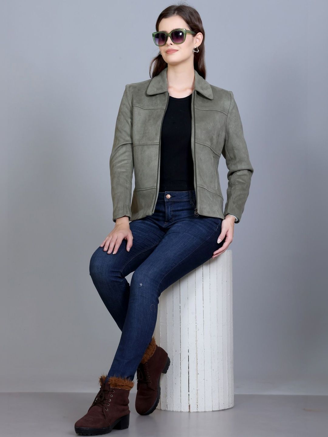 Buy RFORTUNE Women Spread Collar Solid Tailored Jacket - Jackets