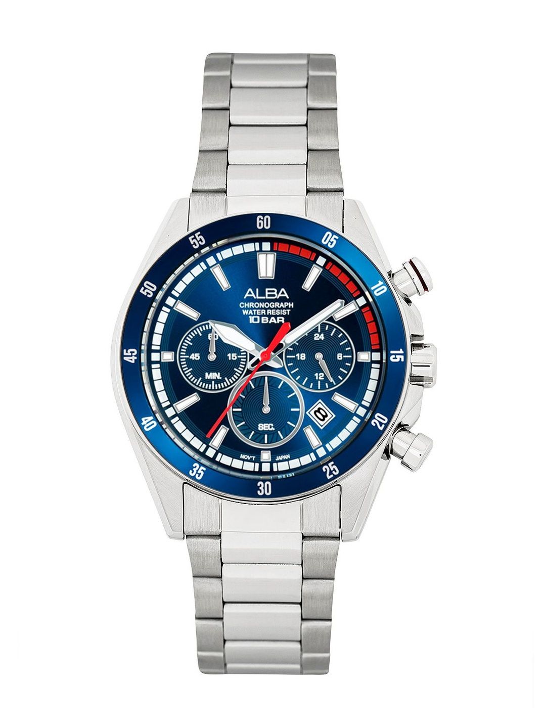 Alba Men Dial & Stainless Steel Straps Analogue Chronograph Watch AT3J27X1-picture-26