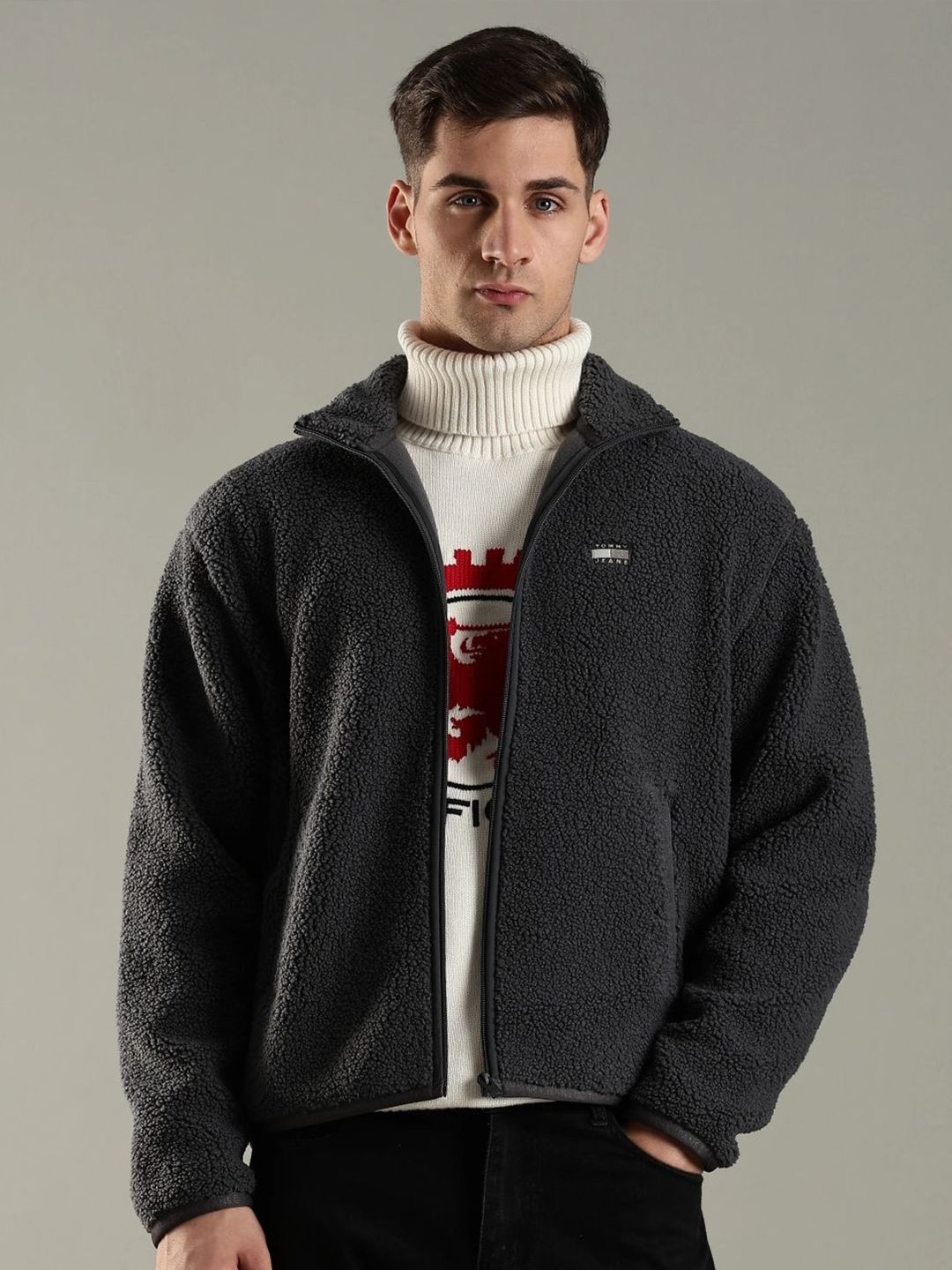 Tommy Hilfiger Relaxed Fit High Neck Front-Open Sweatshirt-picture-25