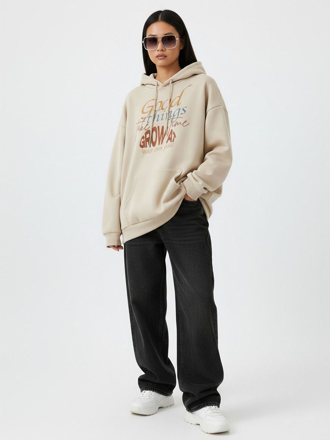 The Roadster Lifestyle Co Printed Oversized Fit Long Sleeve Hooded Sweatshirt-image-42
