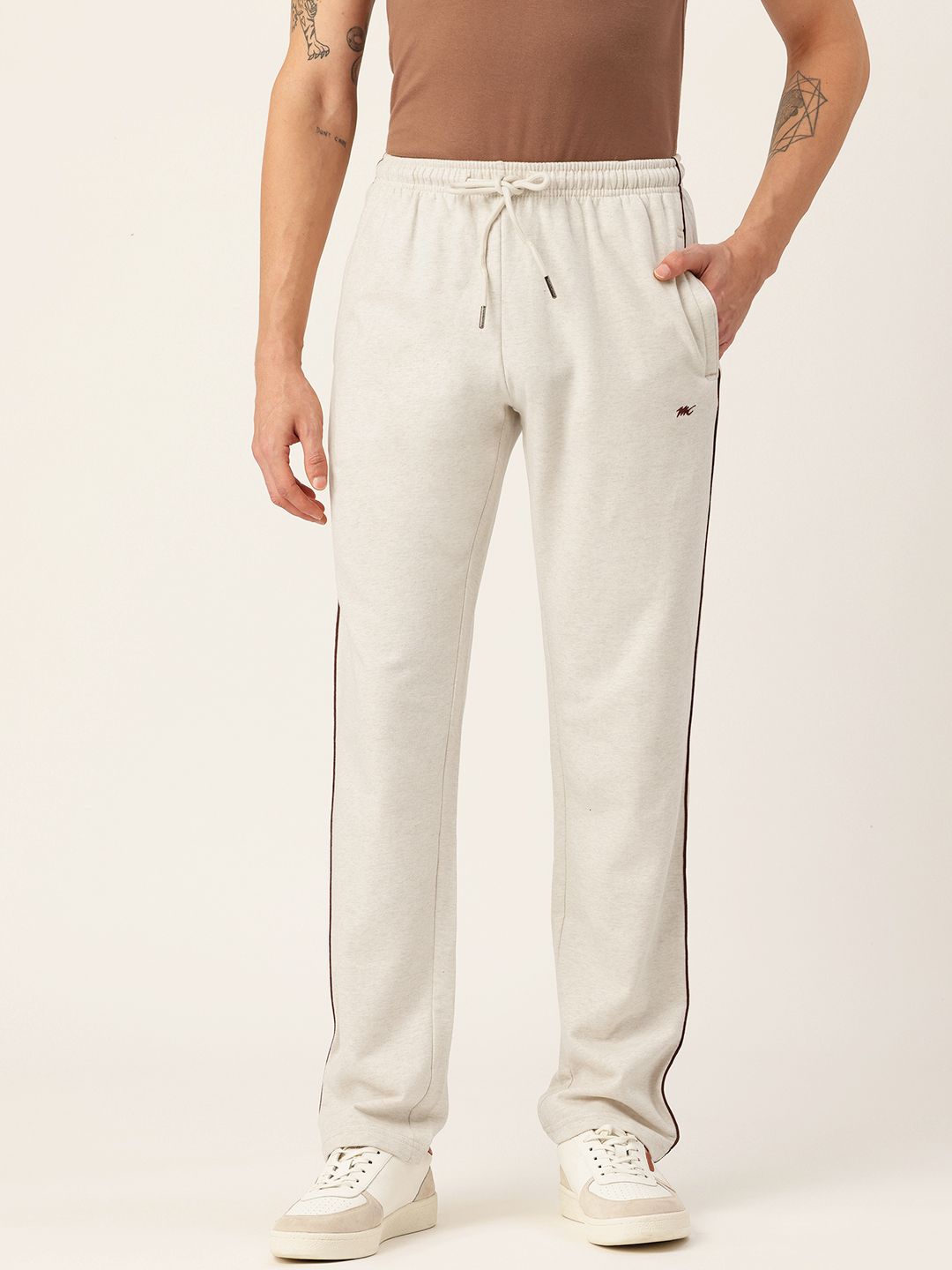 Monte Carlo Men Contrast Piping Track Pants-picture-15