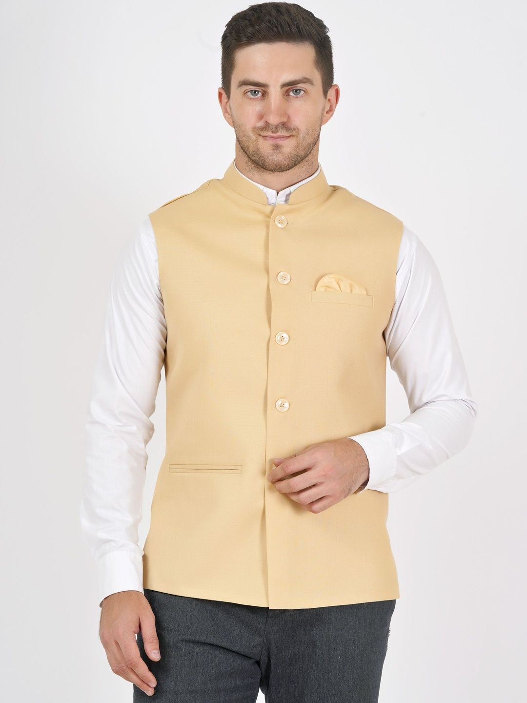 Badoliya & Sons Men Mandarin Collar Nehru Jacket-picture-17