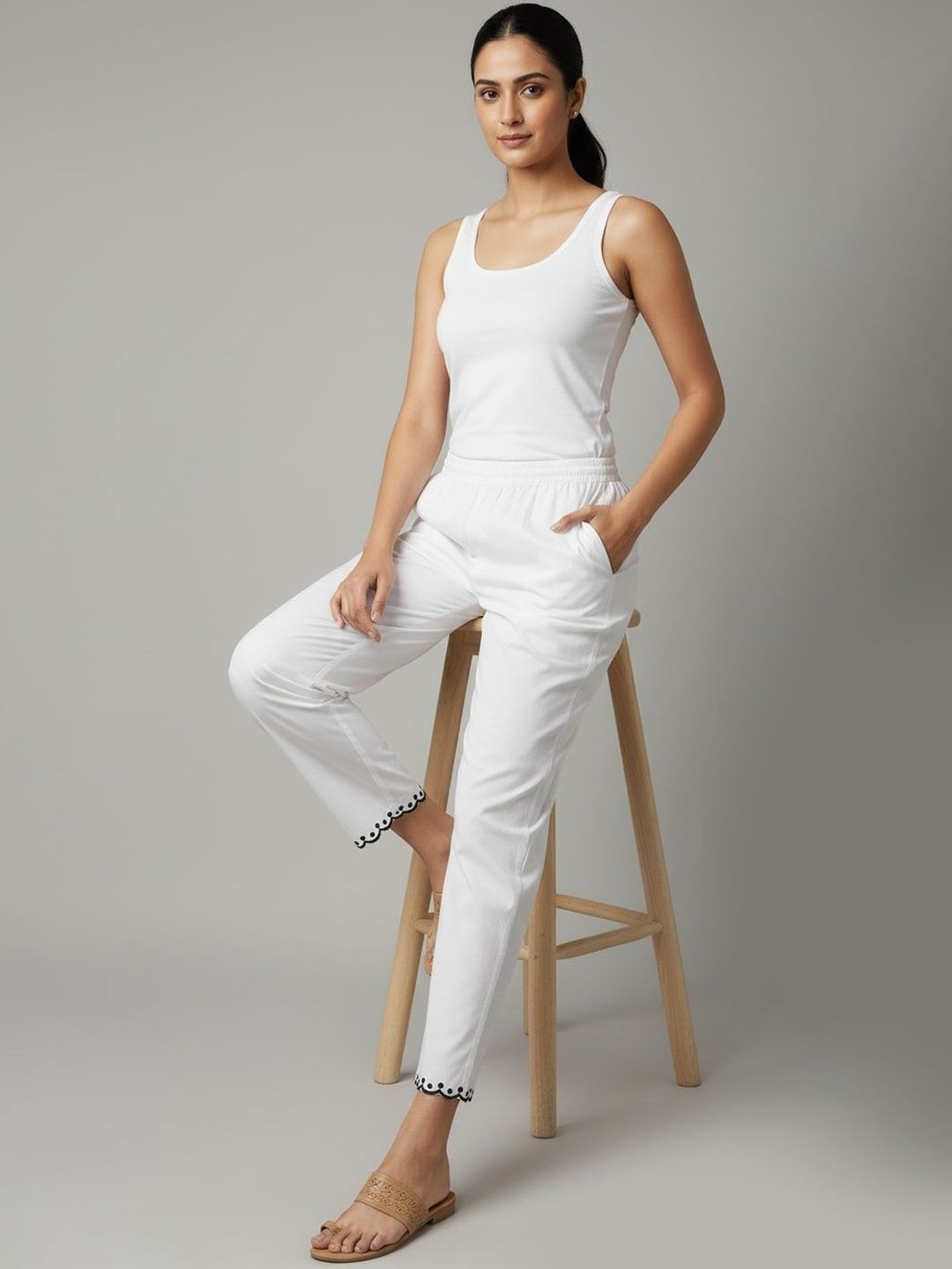 IZAAFA Women Easy Wash Trousers-picture-37