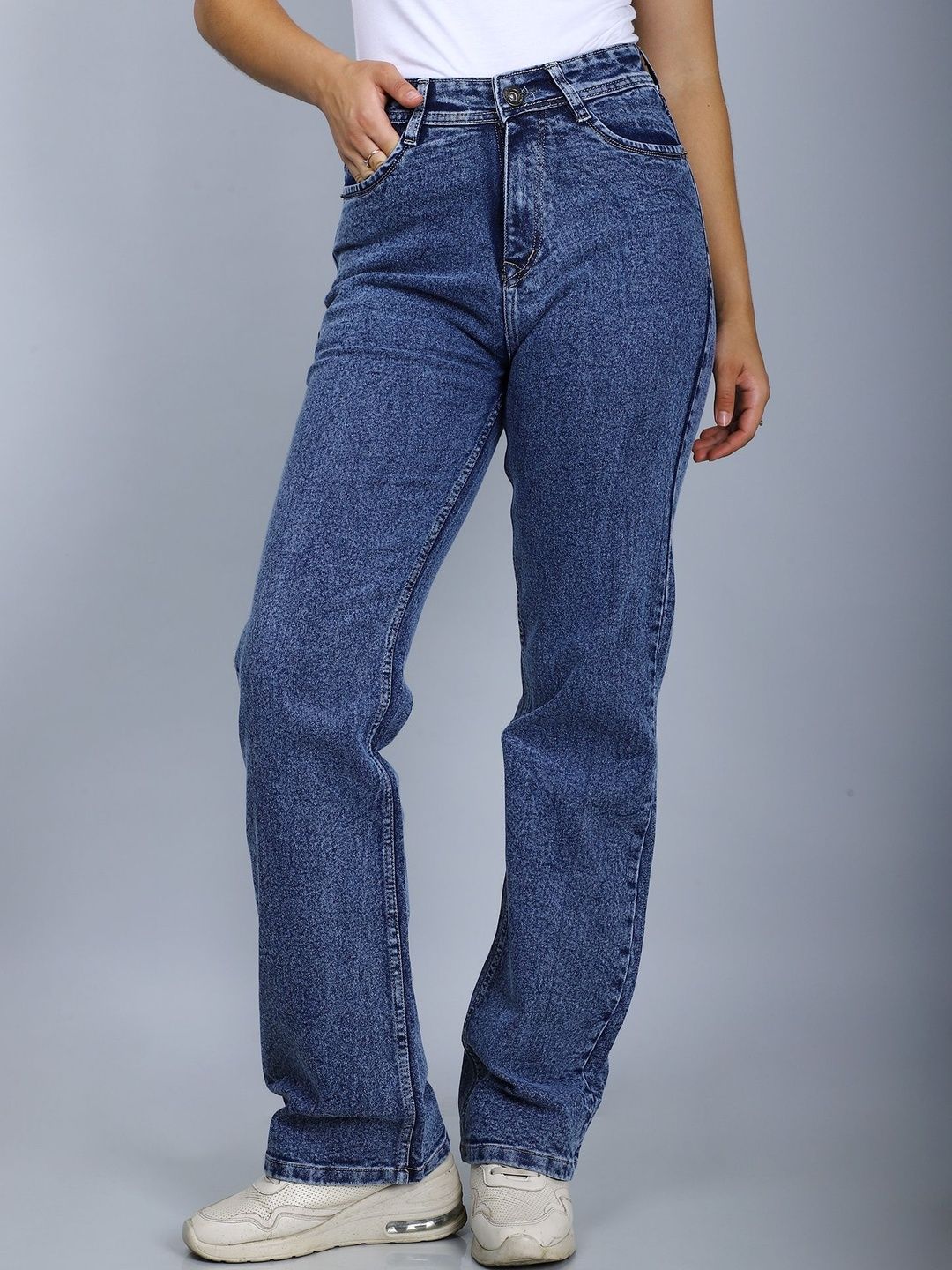 COY Women Comfort Relaxed Fit Mid-Rise Stretchable Denim Jeans-image-32