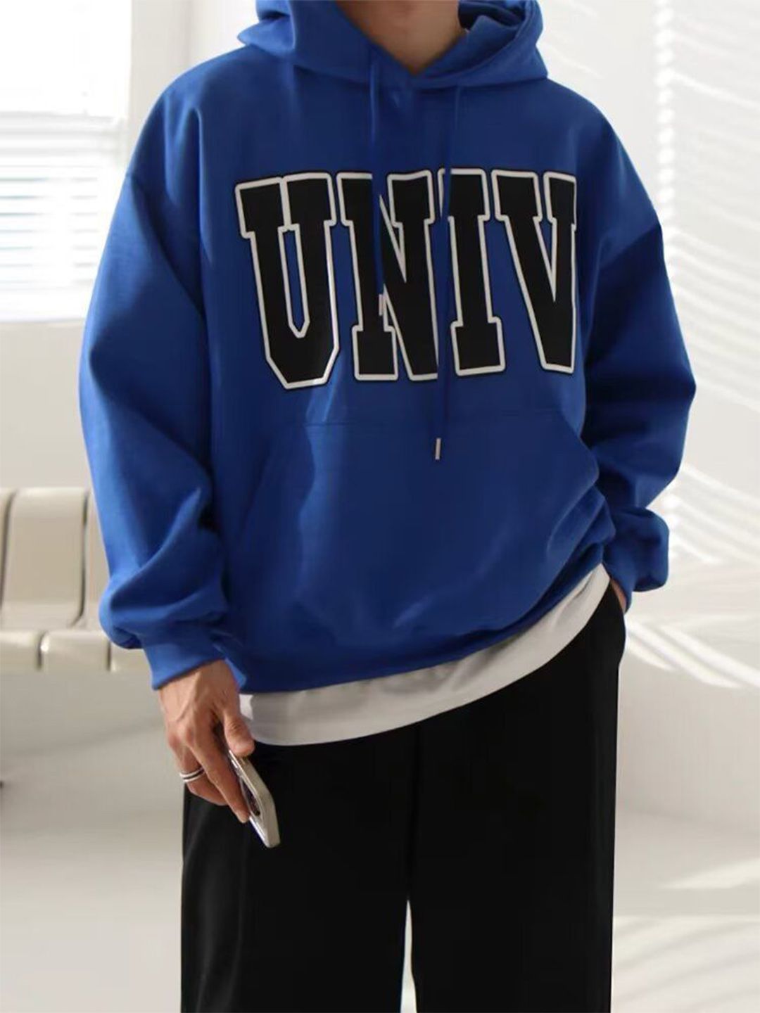 StyleCast x Revolte Typography Printed Hooded Drop-Shoulder Sleeves Oversized Sweatshirt-picture-38