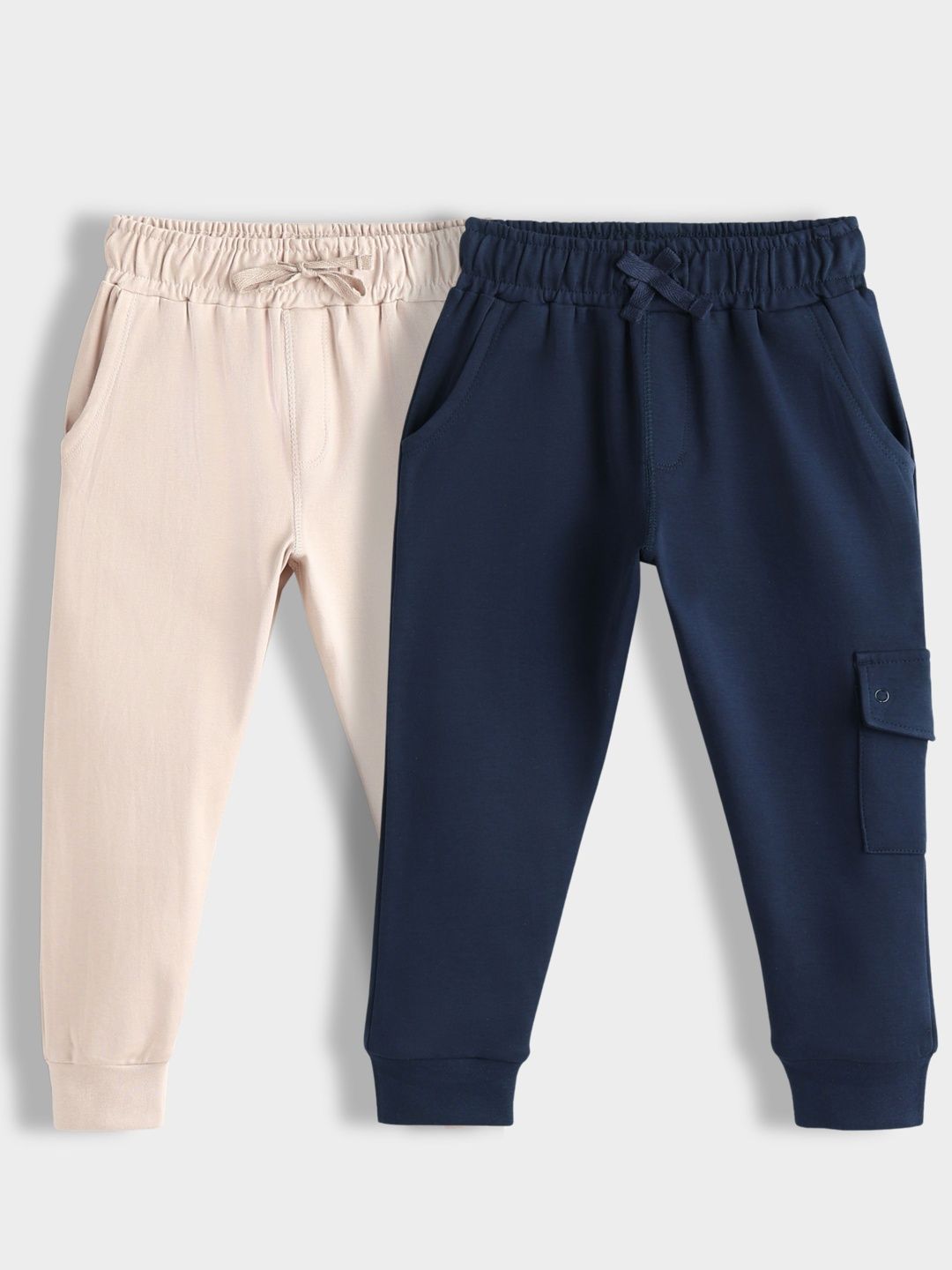 Orange Sugar Kids Pack Of 2 Pure Cotton Mid-Rise Cargo-Joggers-picture-16