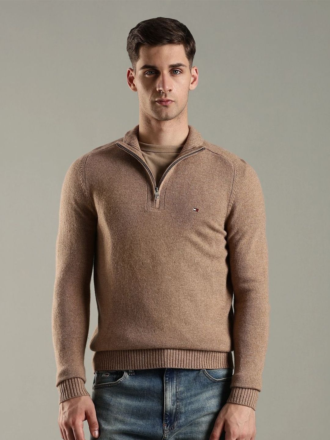 Tommy Hilfiger Mock Collar Woollen Pullover Sweater-picture-22