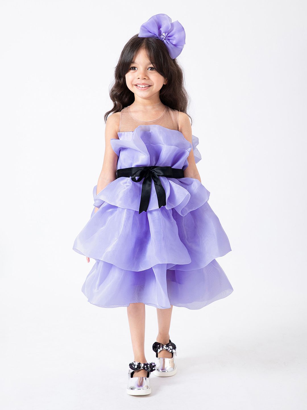 Hopscotch Print Fit & Flare Dress-picture-52