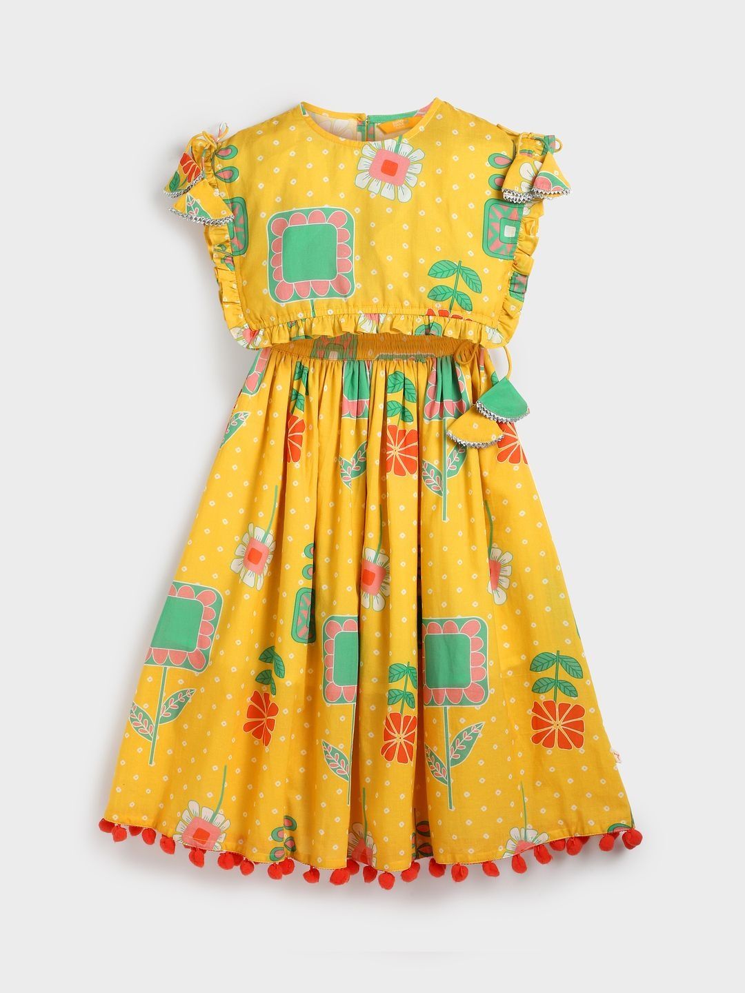 Somersault Girls Printed Ready to Wear Lehenga &-picture-54