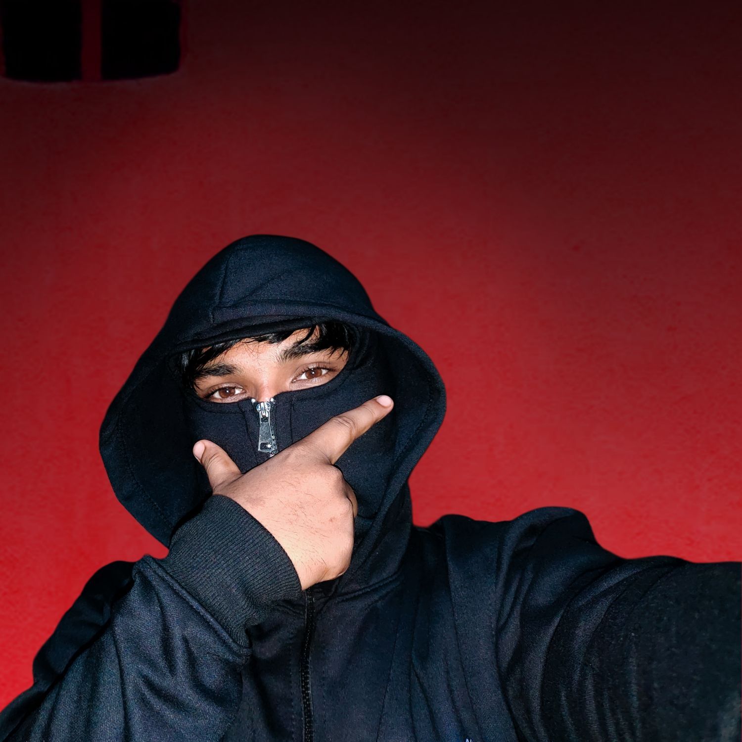 Buy Be Savage Men Balaclava Zipper Face Hooded Sweatshirt