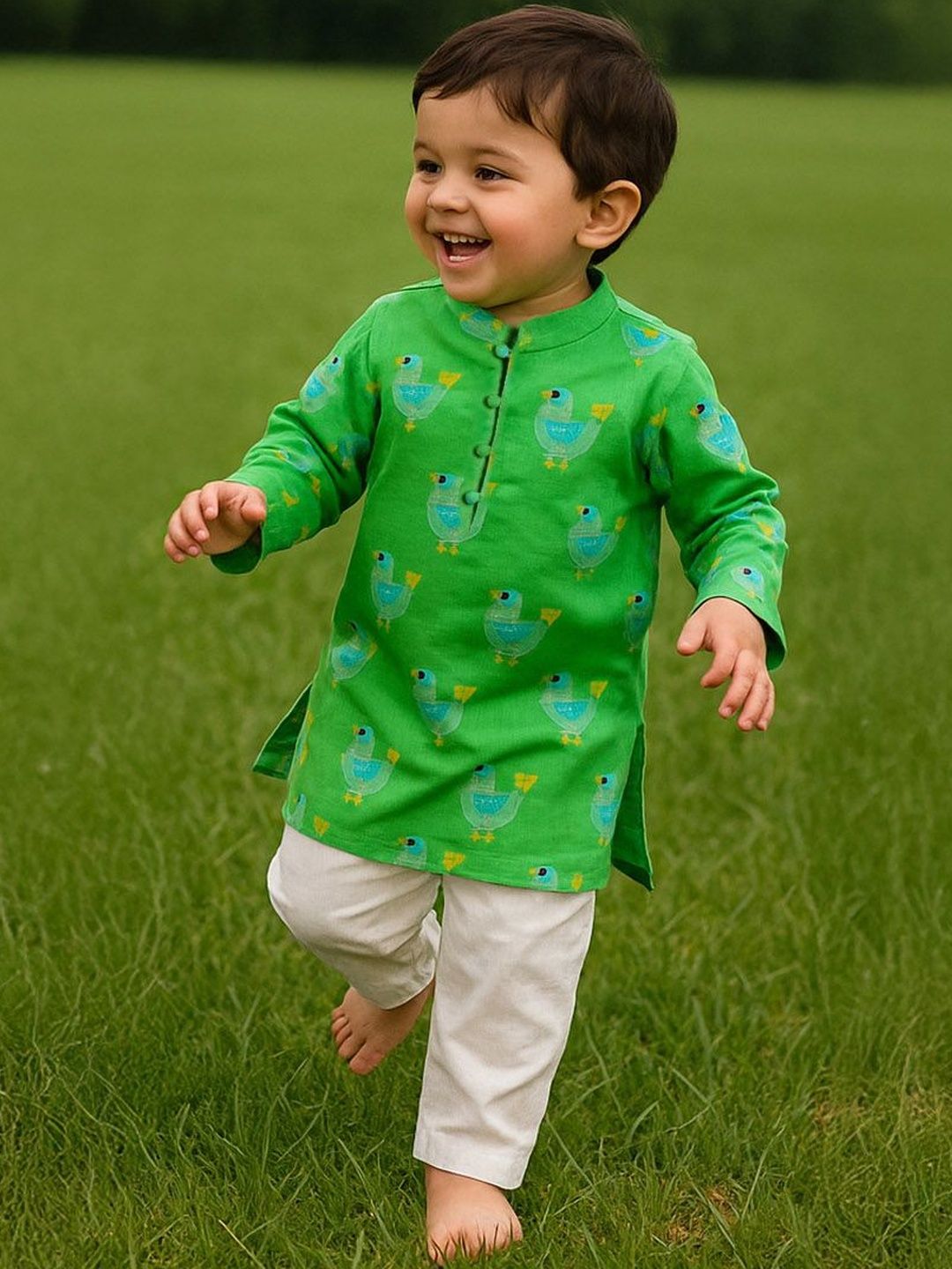 Somersault Boys Printed Regular Kurta with Pyjamas-picture-37