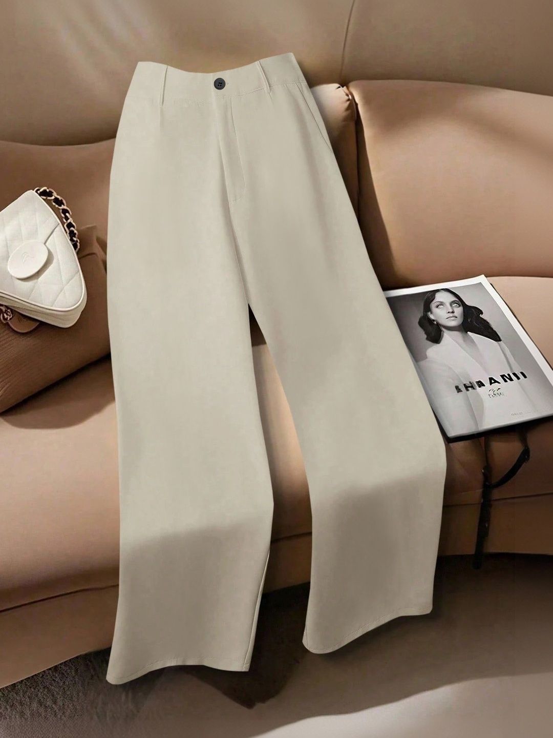 KERI PERRY New Basics High-Rise Relaxed Fit Formal Trousers-picture-38