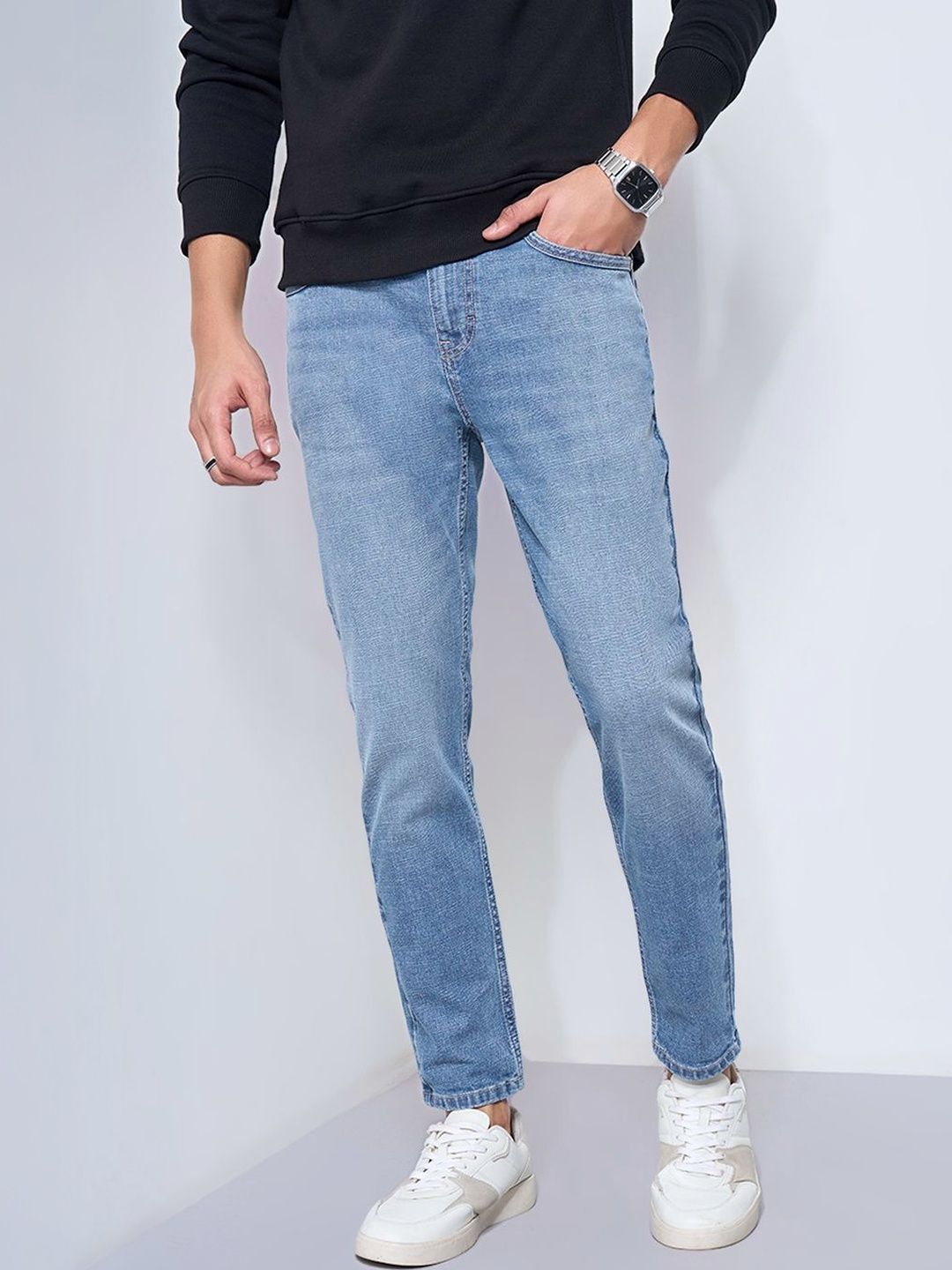 SF JEANS by Pantaloons Men Slim Fit Mid-Rise Light Fade Jeans-picture-27