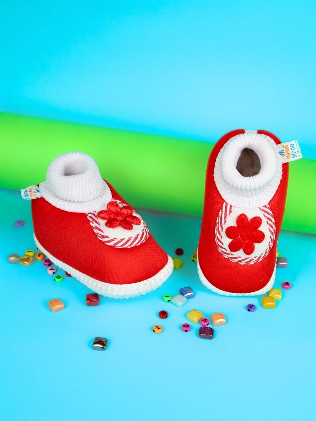 NESKA MODA Unisex Kids Cotton Booties-picture-13
