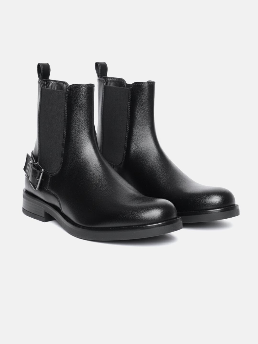 The Roadster Life Co. Women Stacked Heel Chelsea Boots with Buckle Detail-image-45
