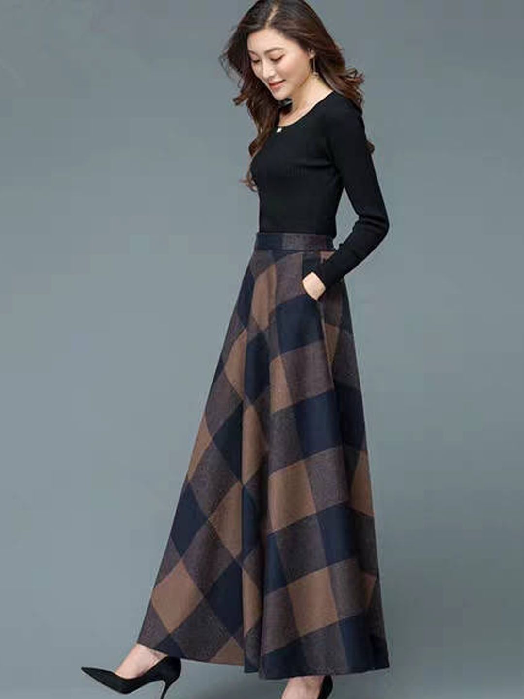 StyleCast Printed Flared Maxi Skirts-picture-26
