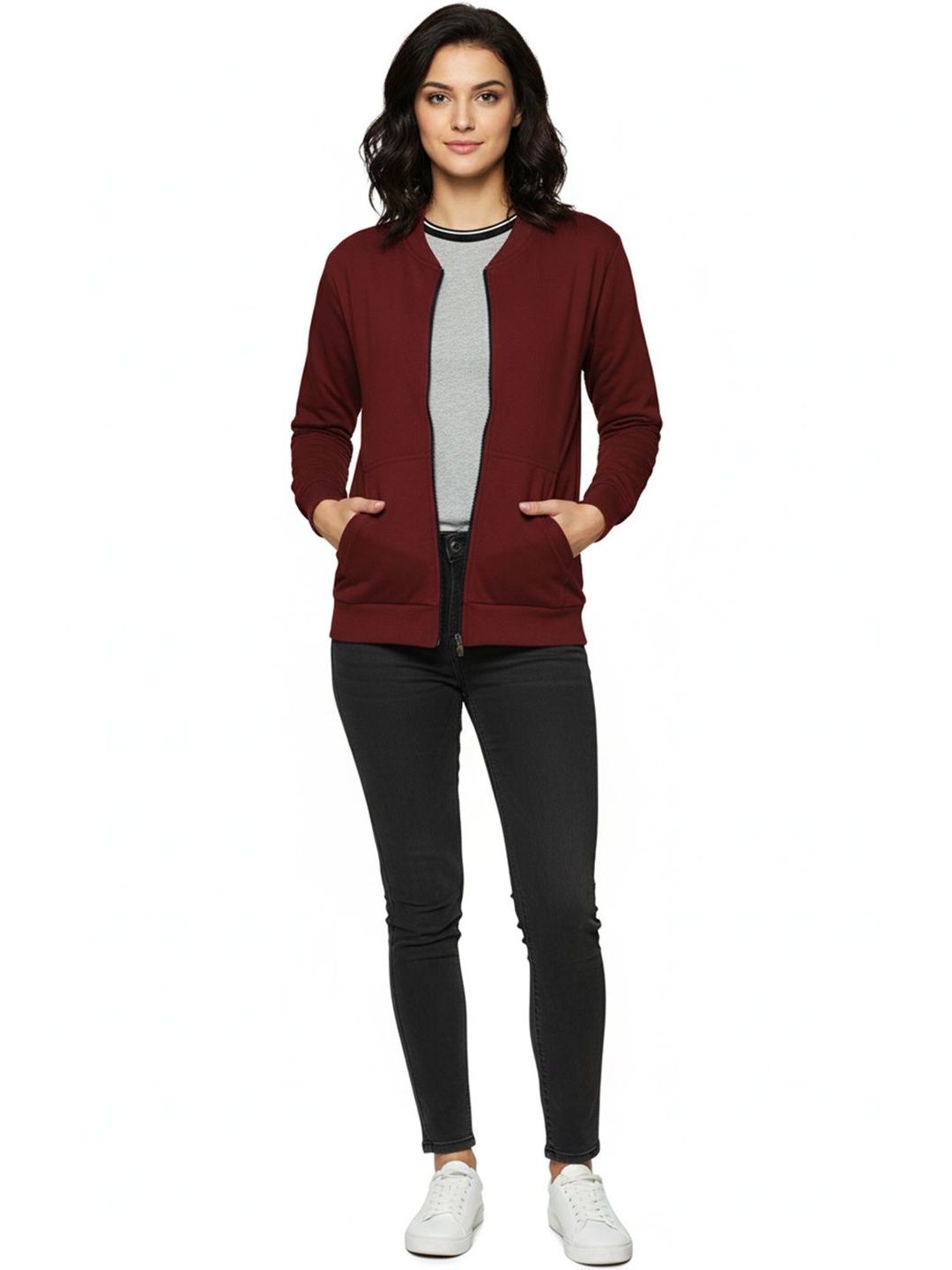 Leotude Women Fleece Outdoor Bomber Jacket-picture-51