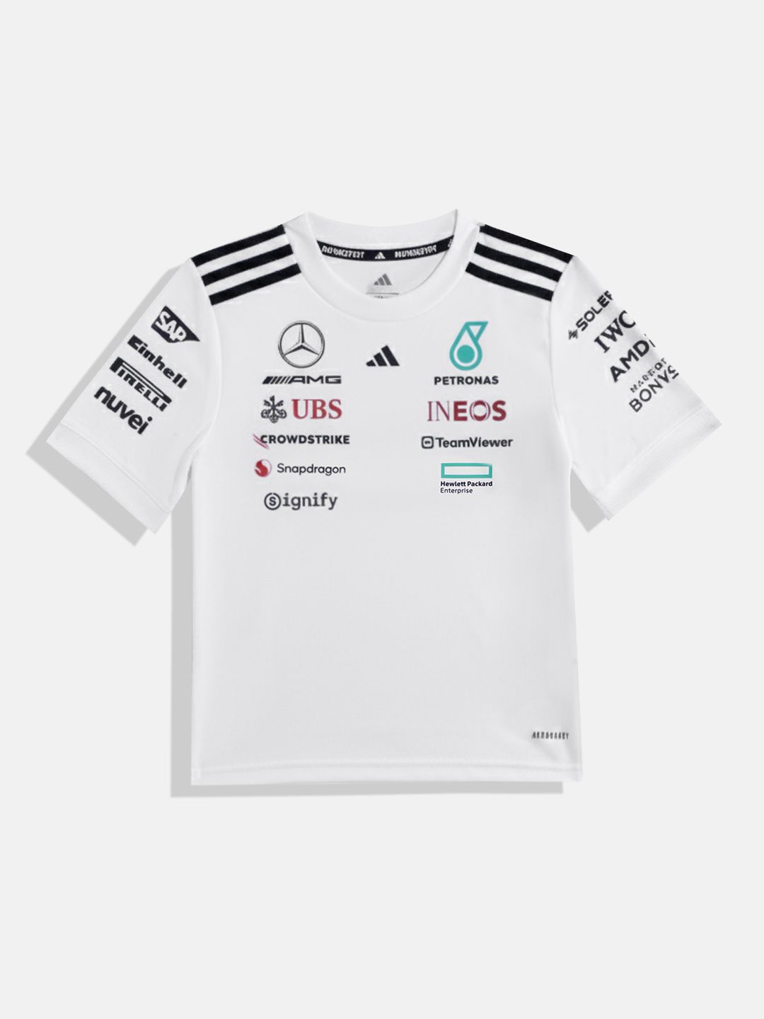 ADIDAS Kids AMG Petronas Typography Print Motor Sports T-shirt