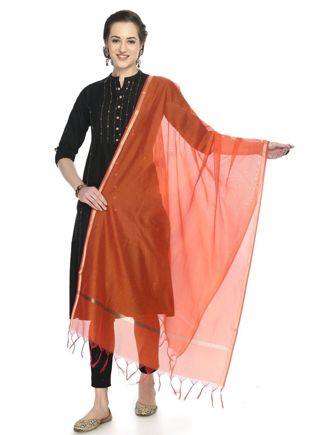 A R SILK DUPATTA HUB Art Silk Dupatta with Zari-picture-37