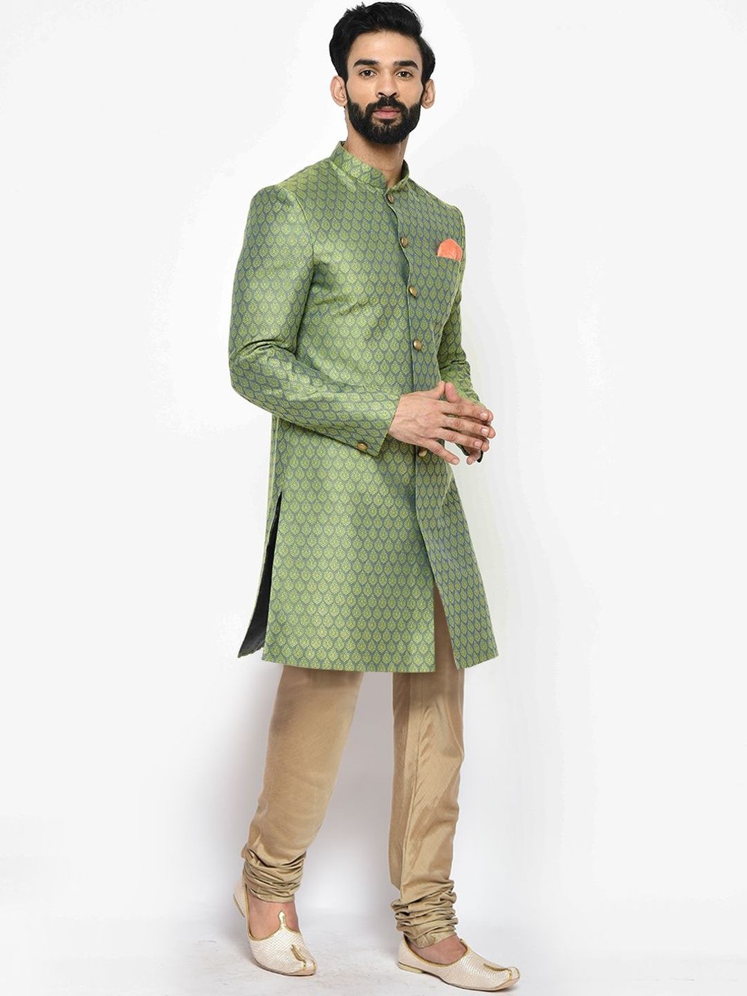 KISAH Woven Design Sherwani Set