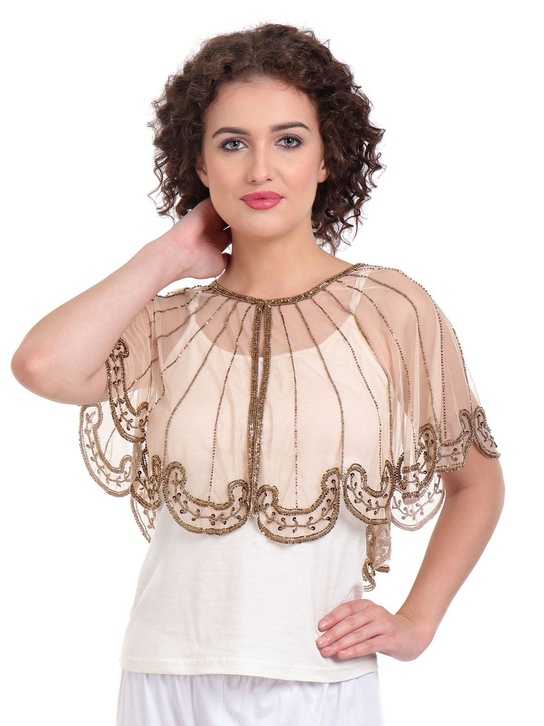 JEDCO Women Embroidered Crop Shrug-picture-56