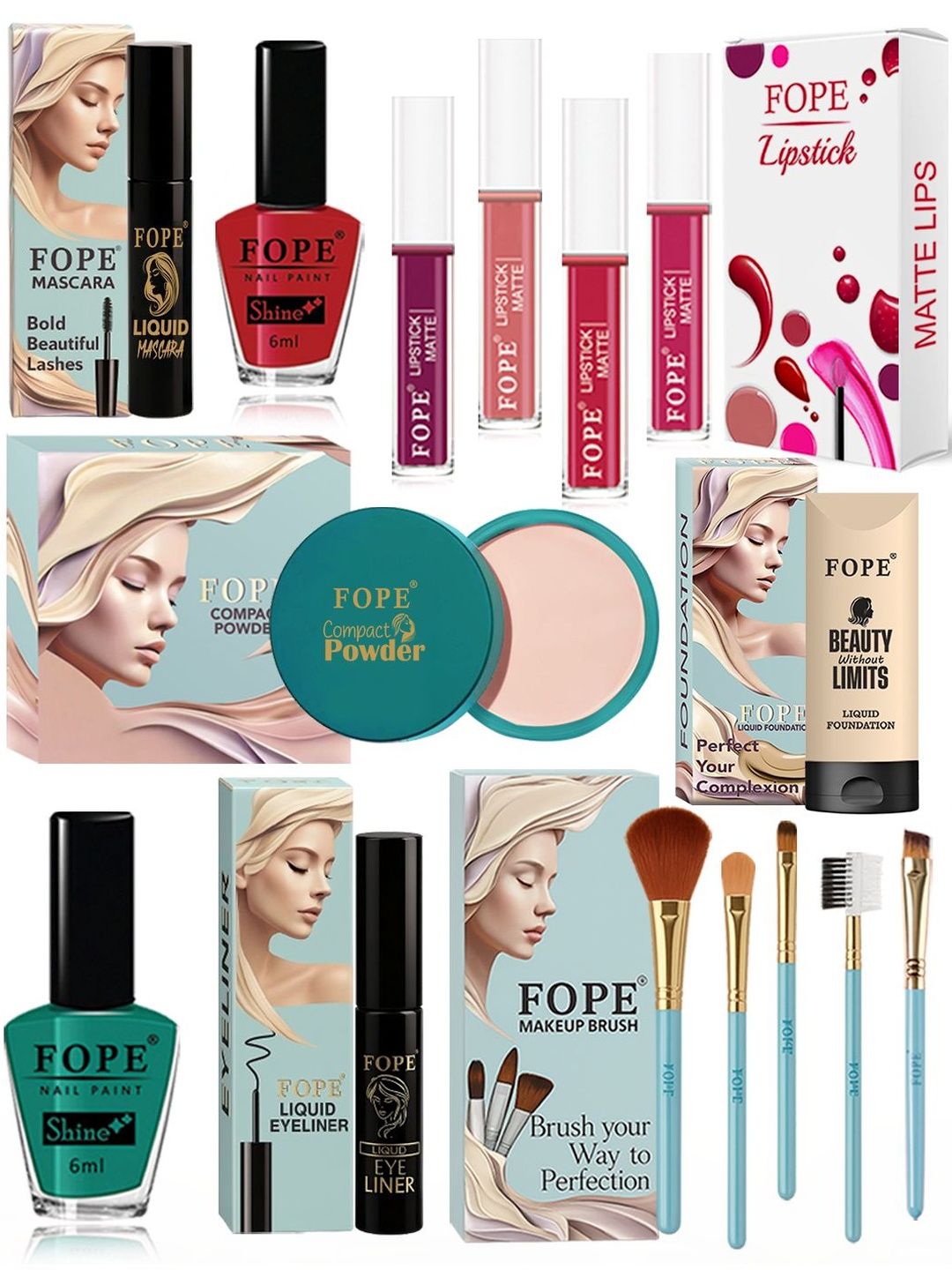 FOPE Set Of 15 Long Lasting Makeup Combo-picture-54
