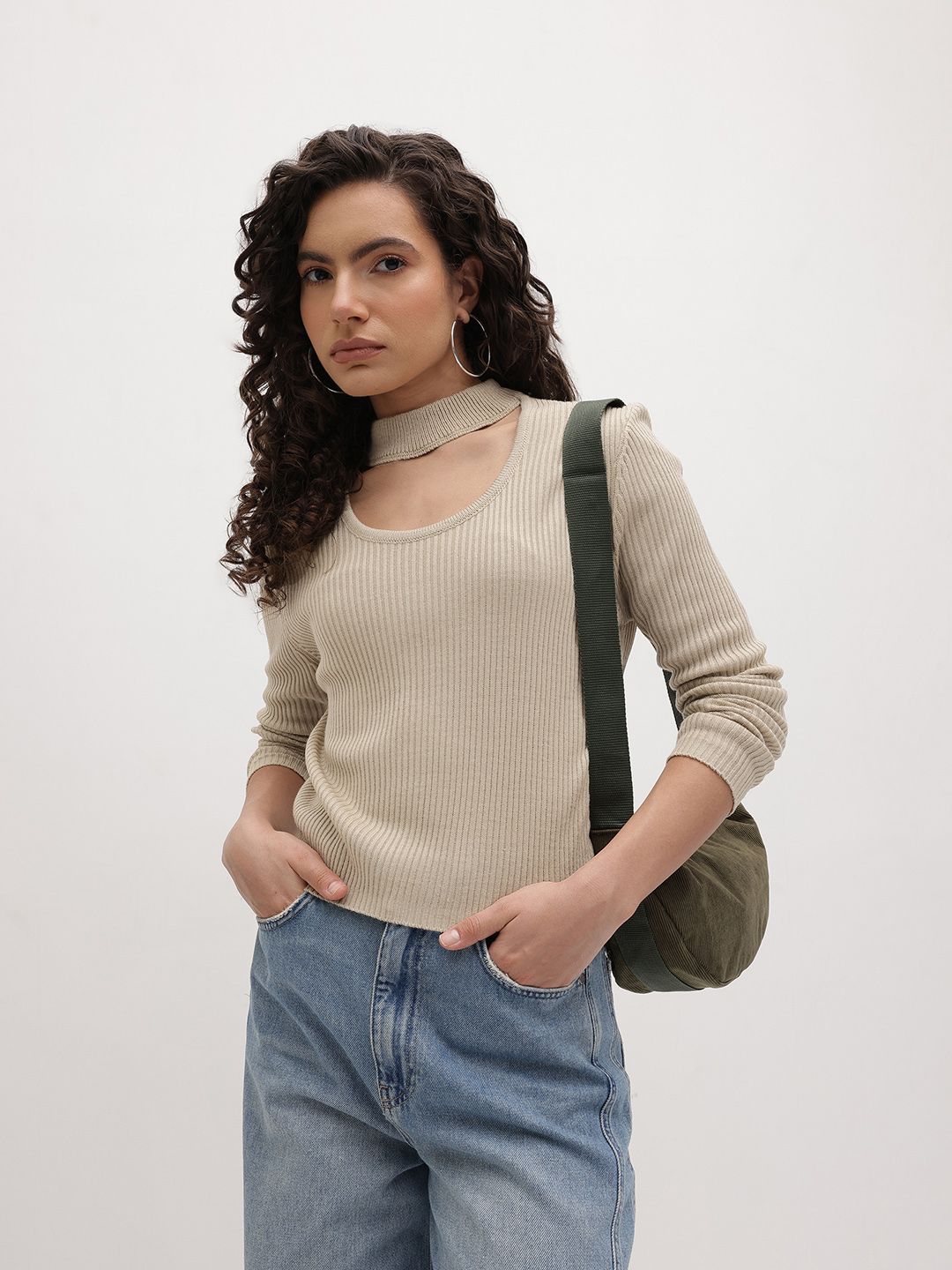 The Roadster Life Co. Cut-Out Neck Ribbed Pullover-picture-12