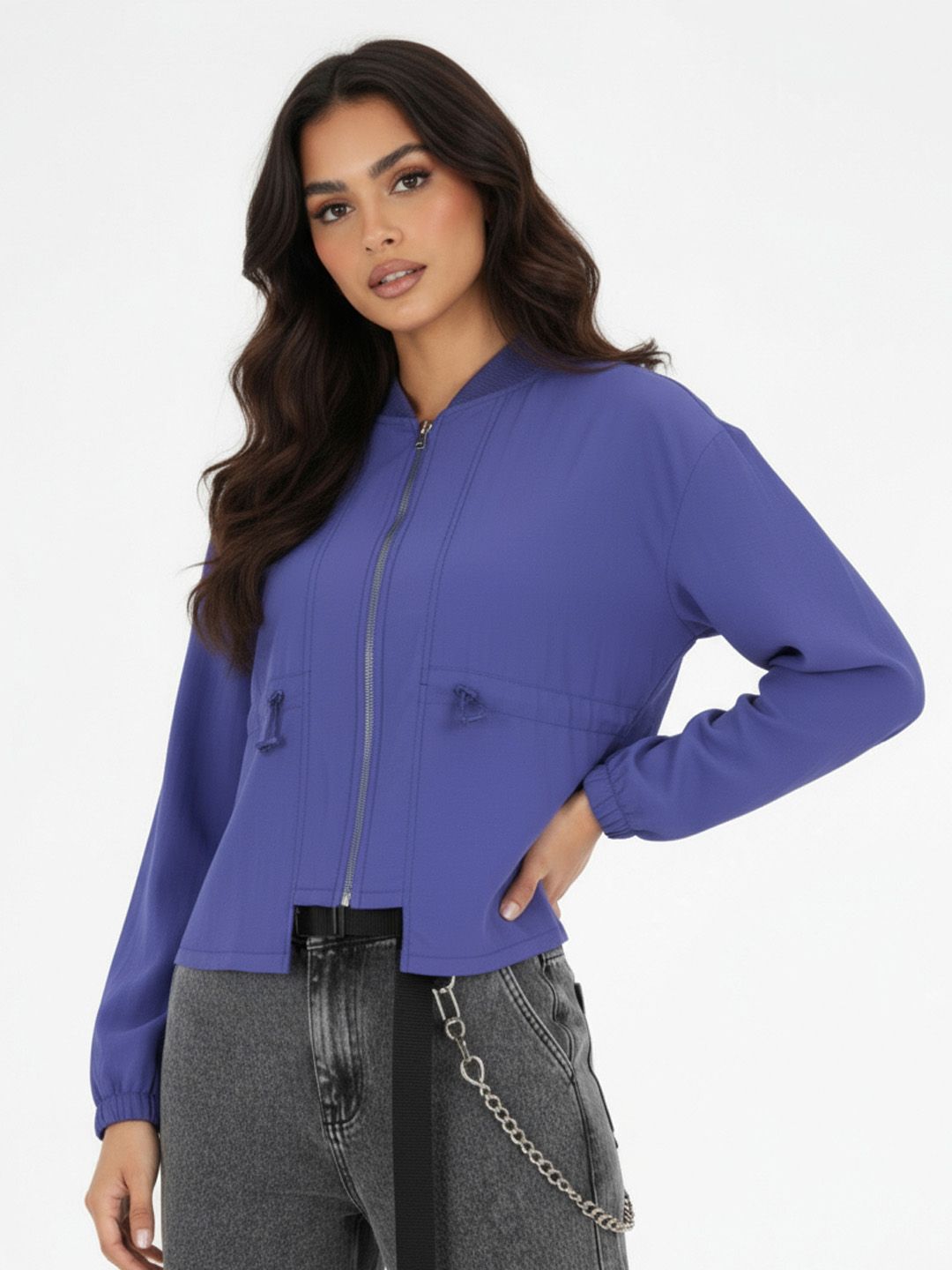glitchez Stand Collar Windcheater Tailored Jacket-picture-10