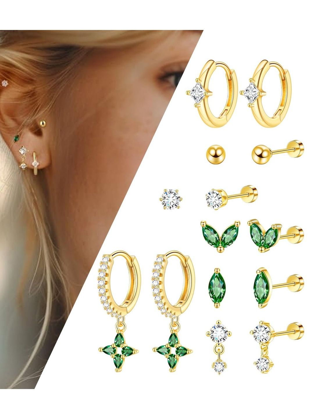 VAMA Geometric Studs Earrings-picture-16
