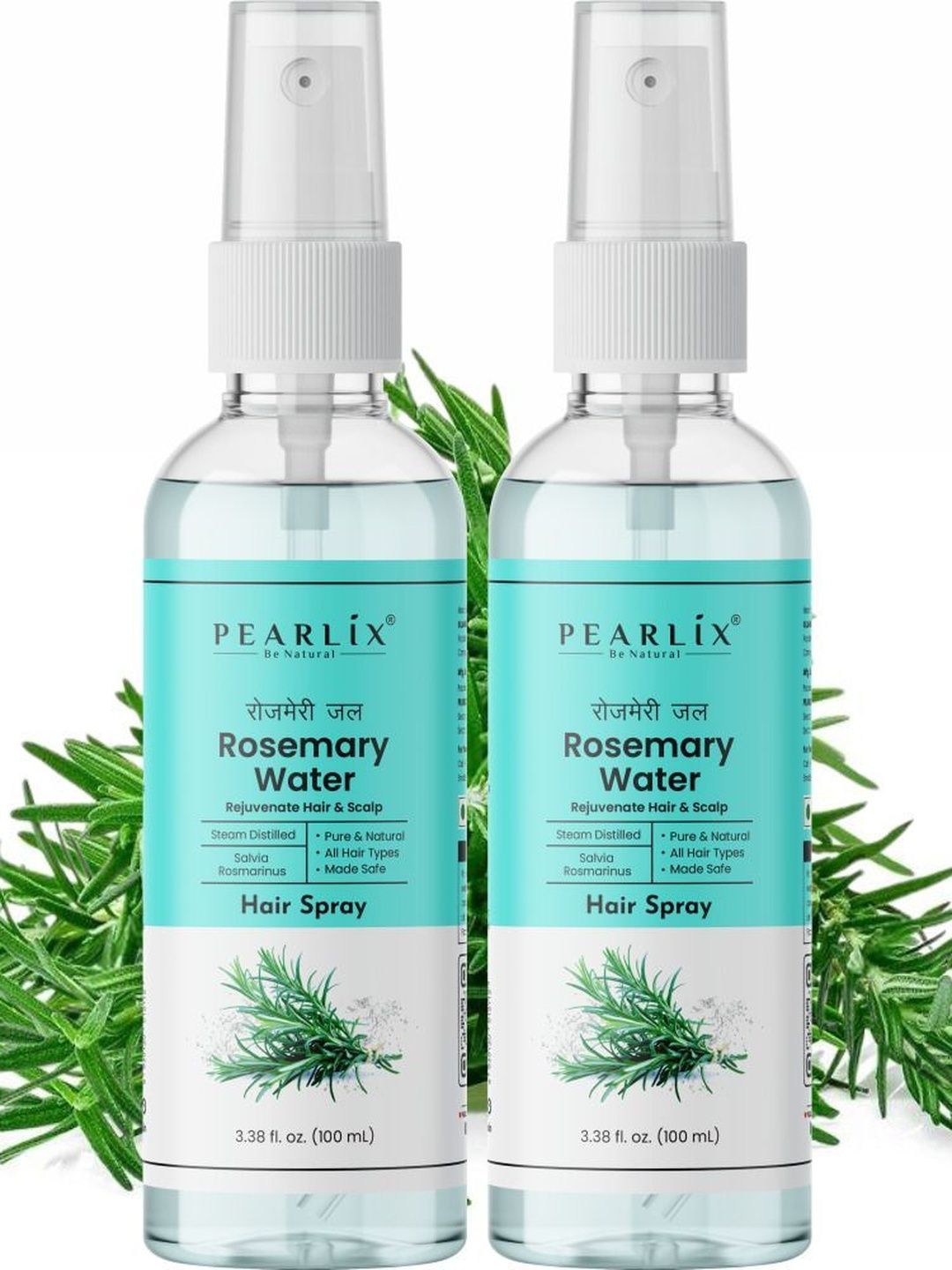 Pearlix Be Natural Set Of 2 Rosemary Water Spray for Hair Growth - 100 ml Each-picture-11