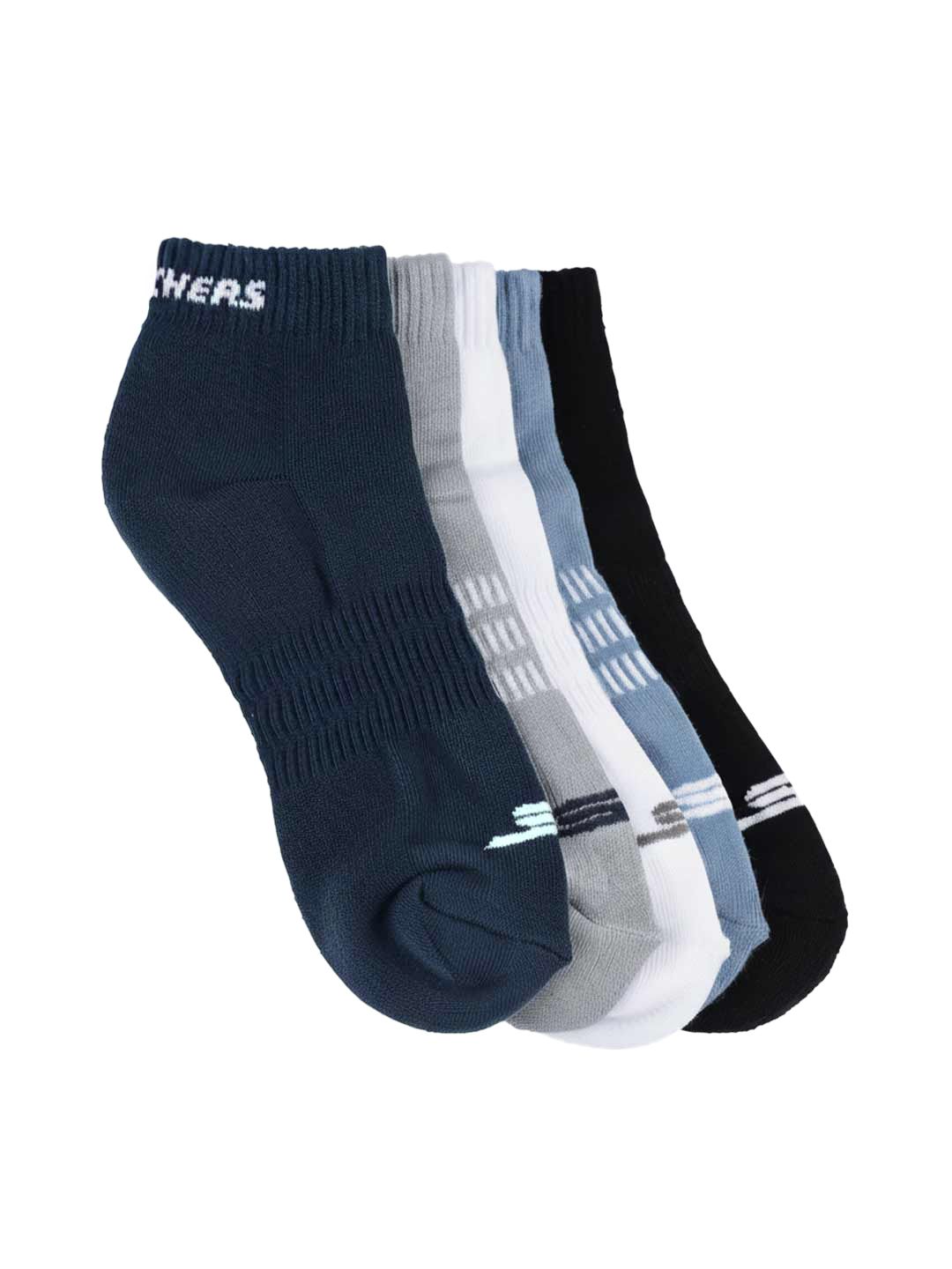 Skechers Men Pack Of 5 HALF TERRY ANK-picture-33