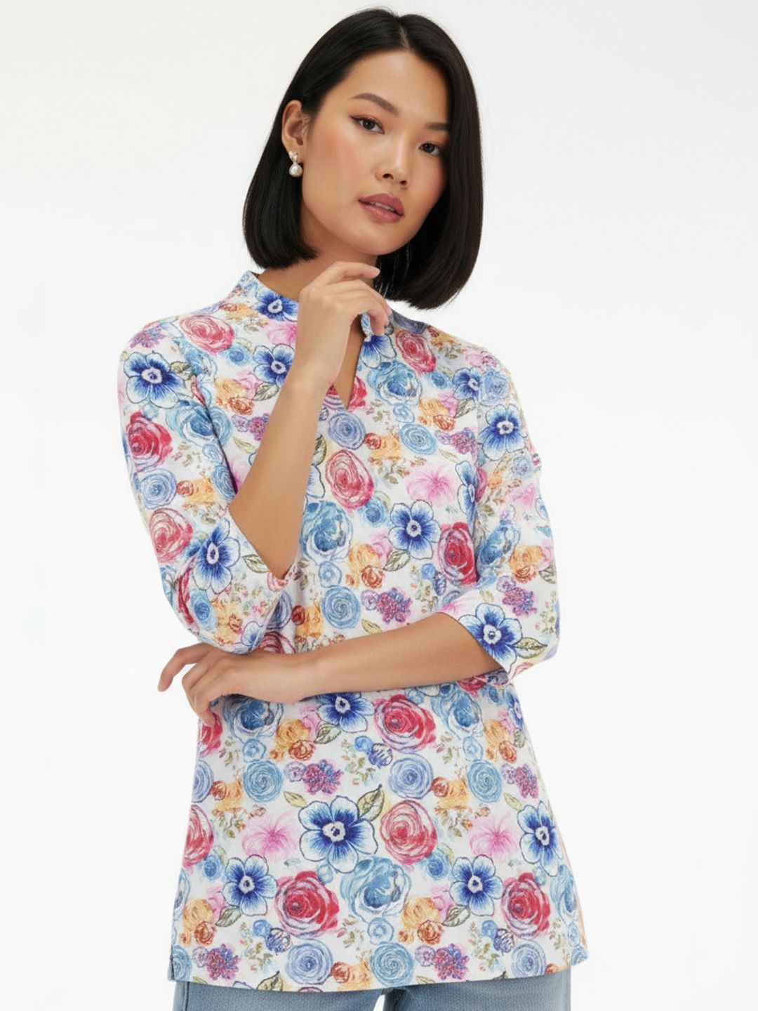 Anouk Rustic Floral Printed Kurti-picture-31