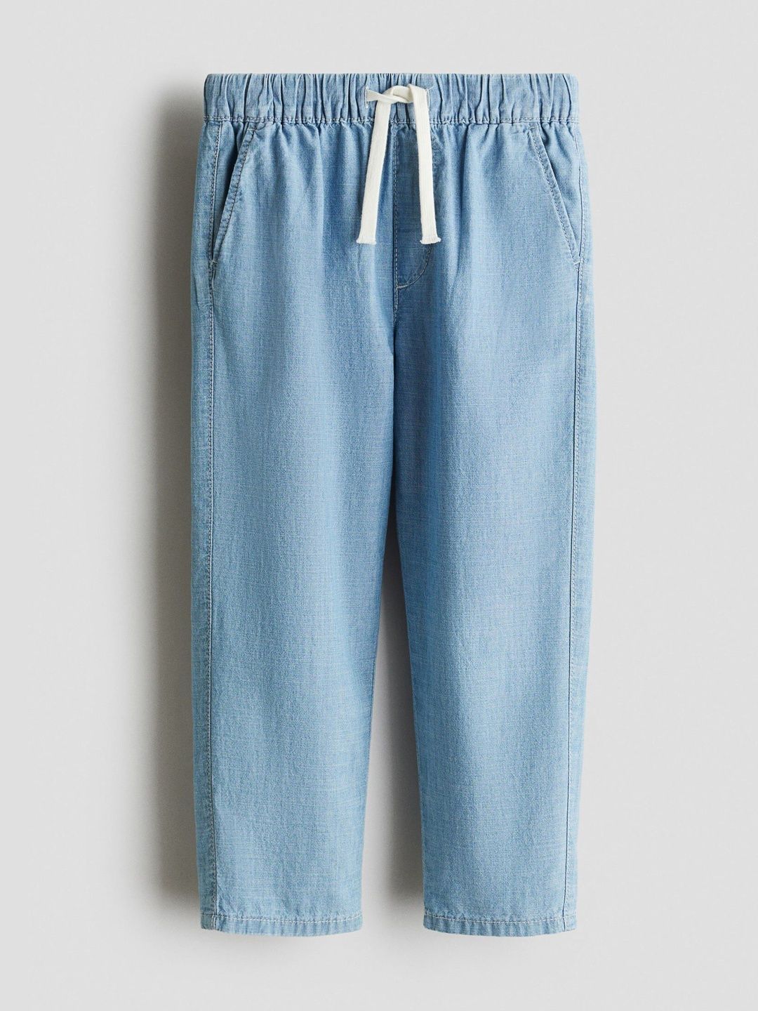 H&M Cotton Chambray Pull-On Trousers-picture-50