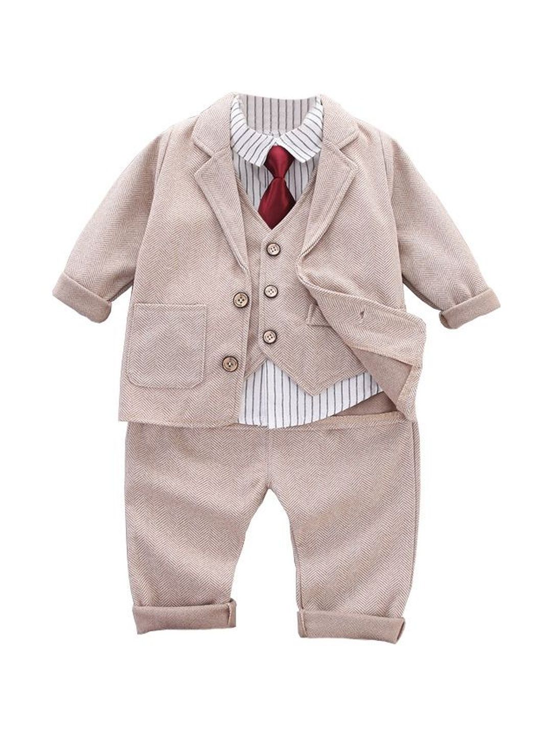 StyleCast x Revolte Boys Striped 4-Piece Shirt and Shorts Suit Set-picture-24