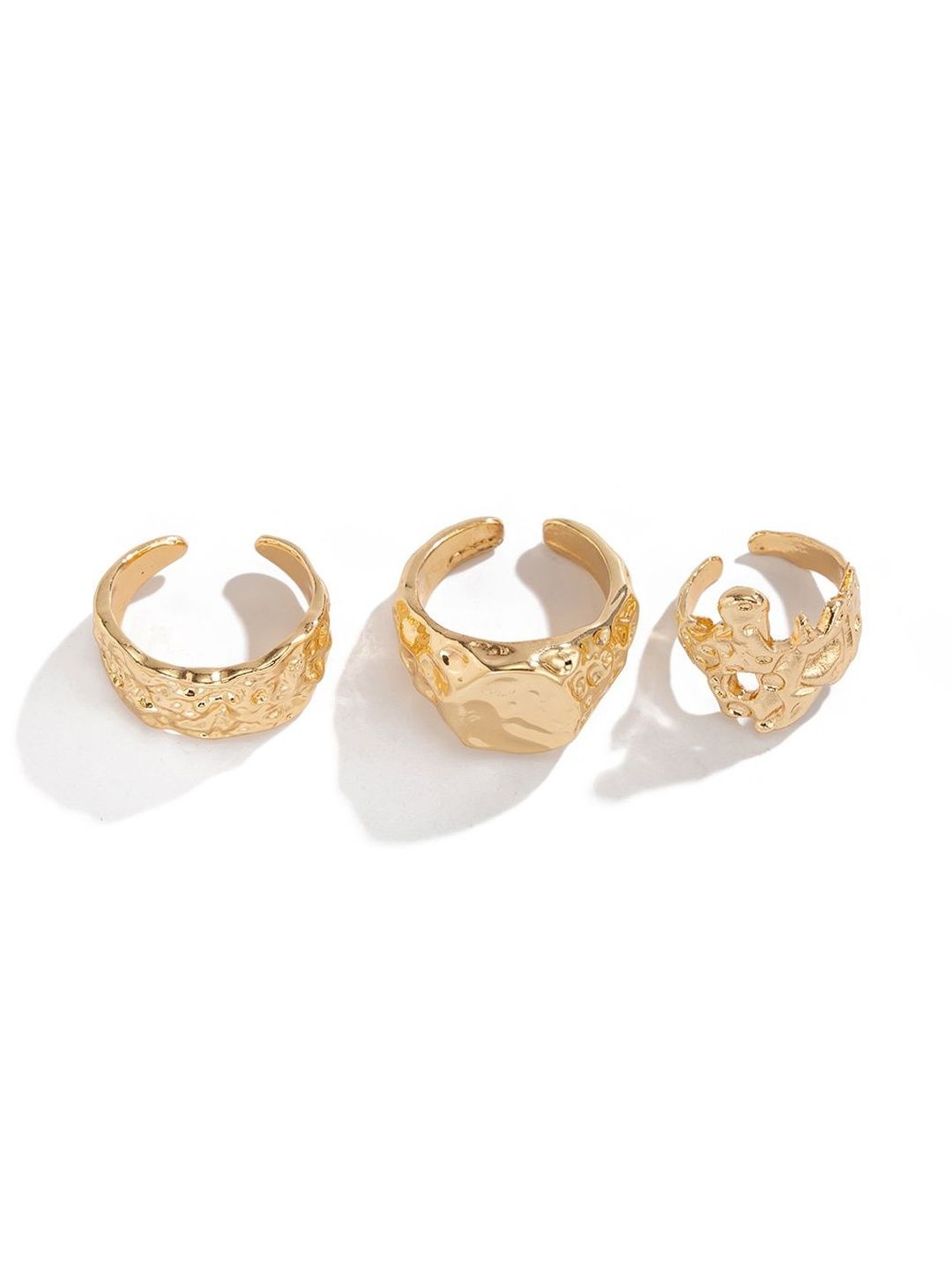 StyleCast x Revolte Men Set Of 3 Gold-Plated Finger Ring-picture-22