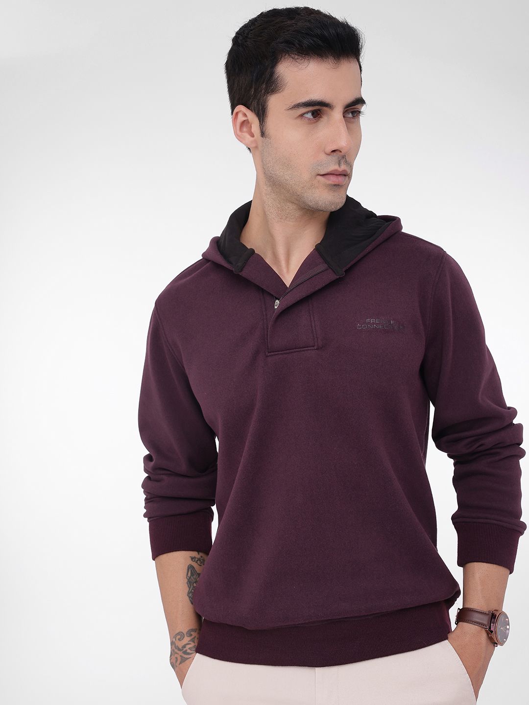 French Connection Hooded Pullover Sweatshirt-picture-31