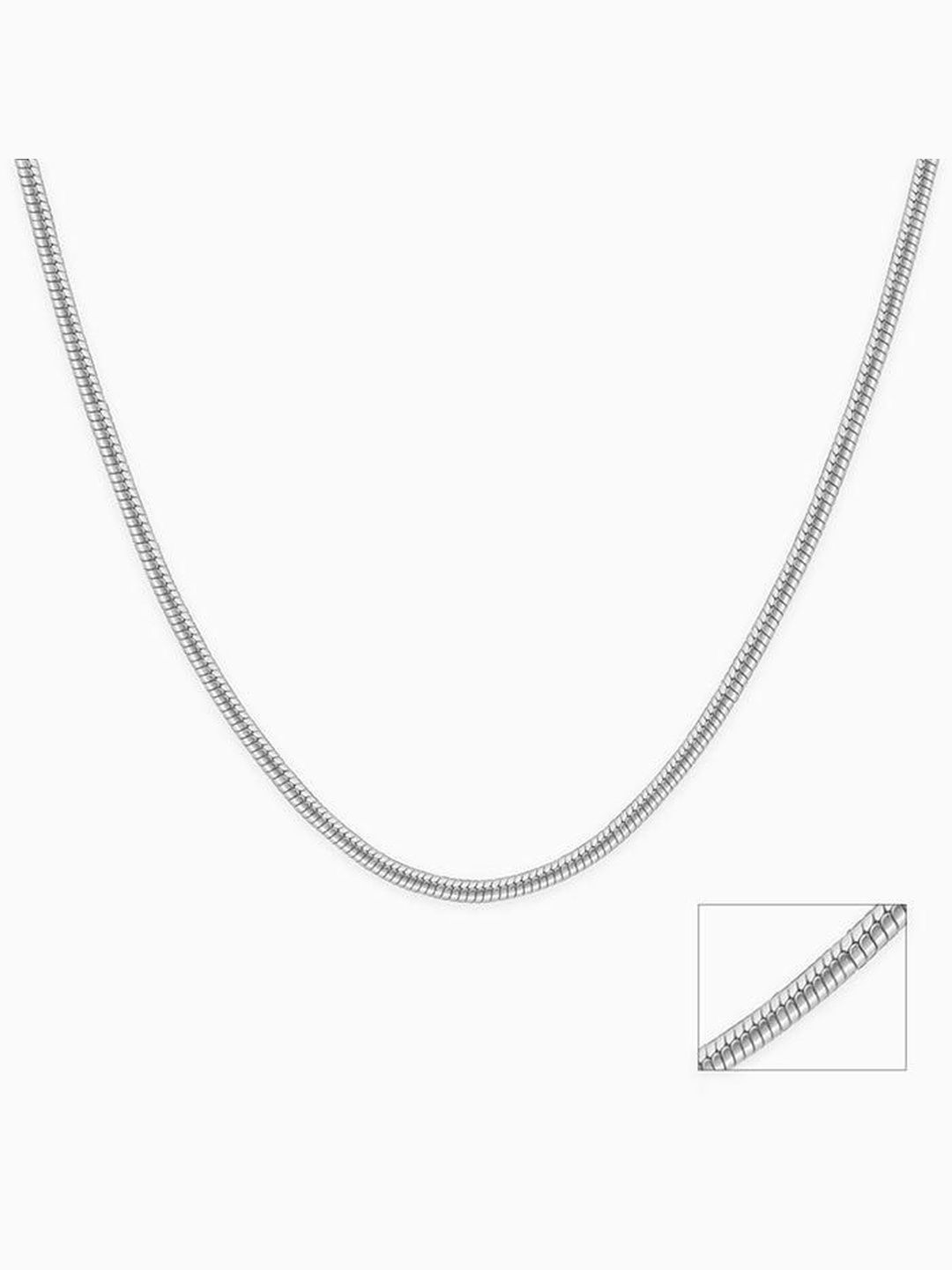 GIVA Men Silver Rhodium-Plated Chain-picture-24