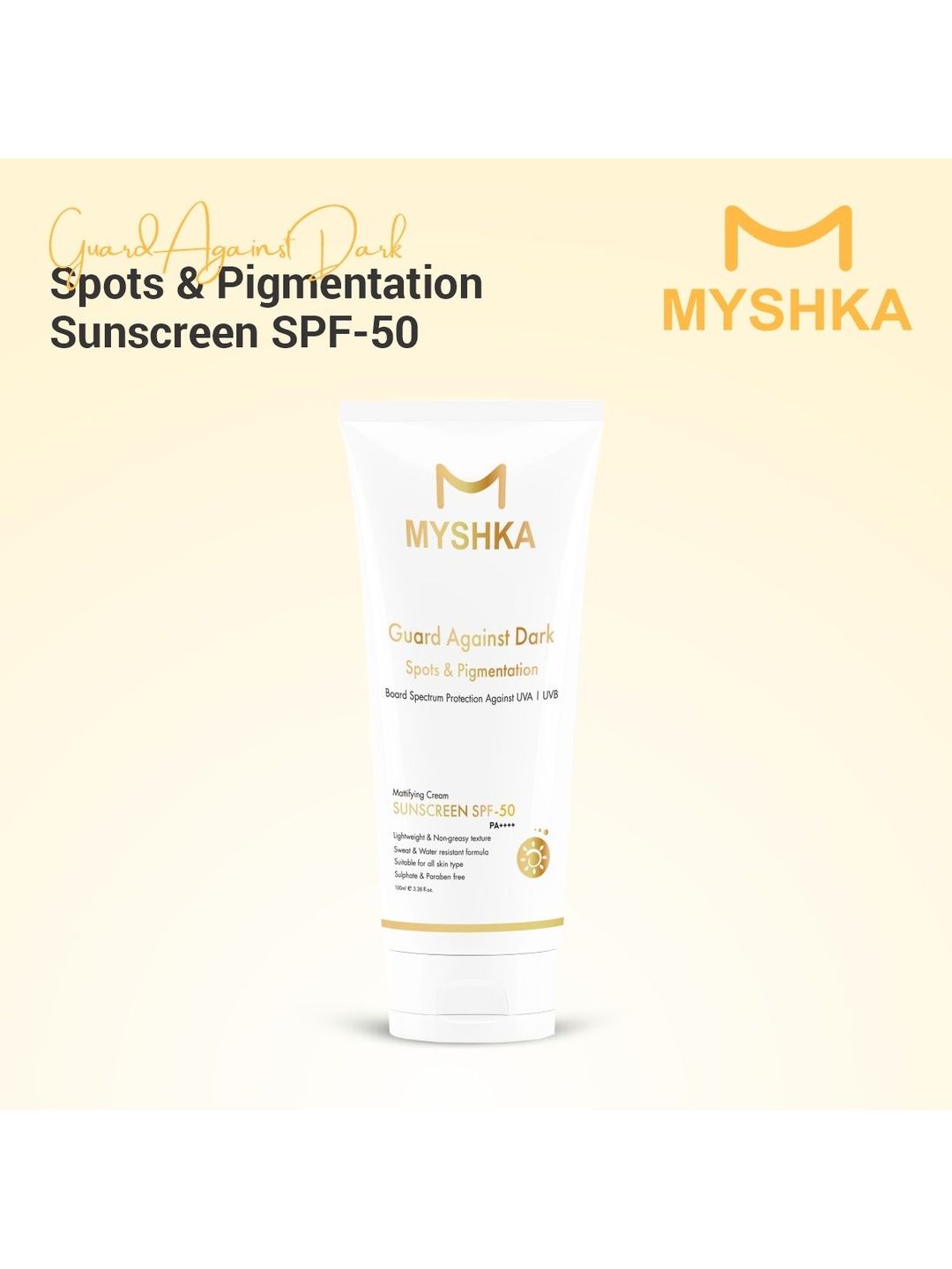 Myshka Mattifying Cream Sunscreen SPF 50 PA++++ - 100 ml-picture-8