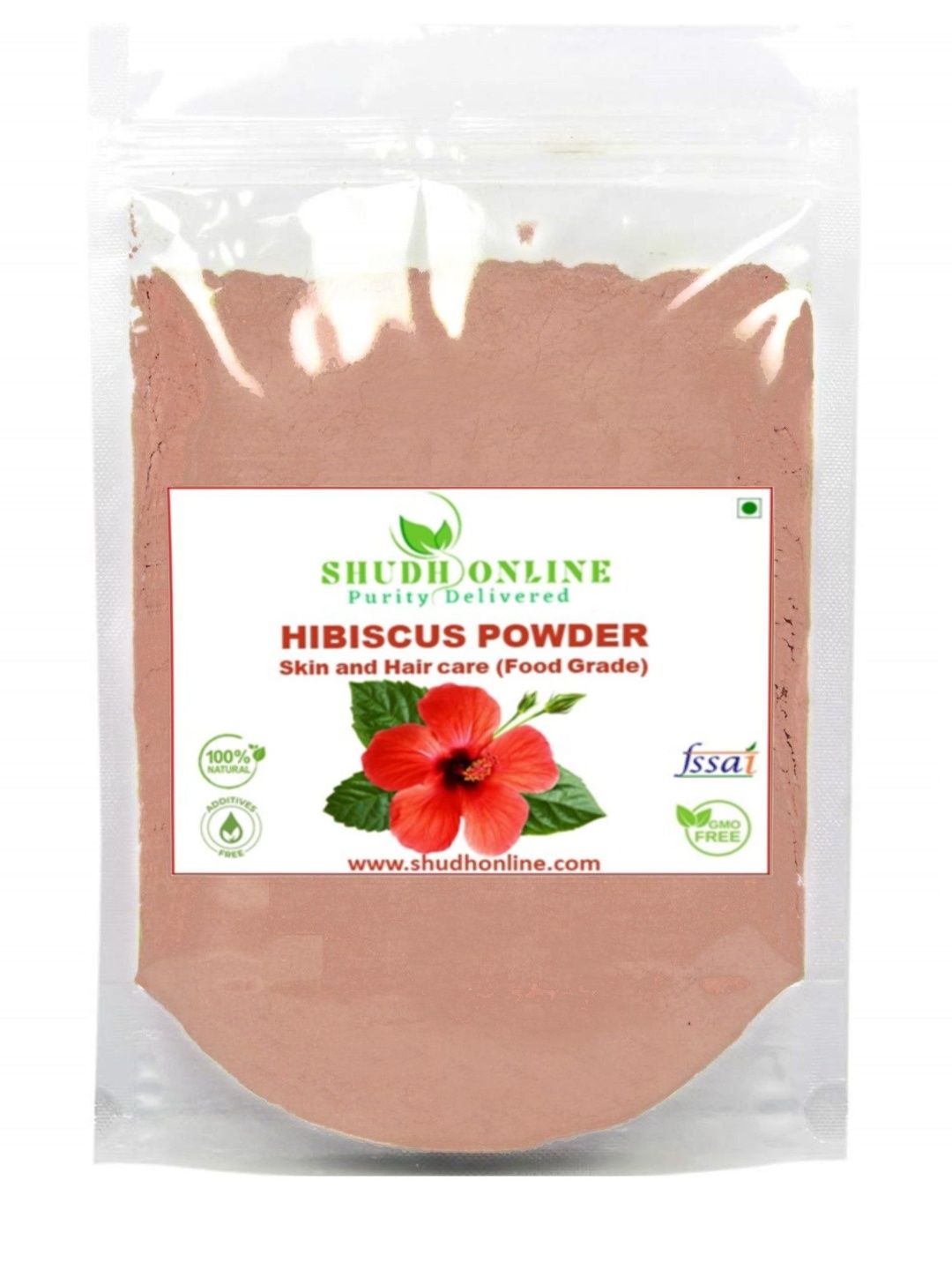 Shudh Online Pure Hibiscus Powder For Hair & Skin Mask - 100 g