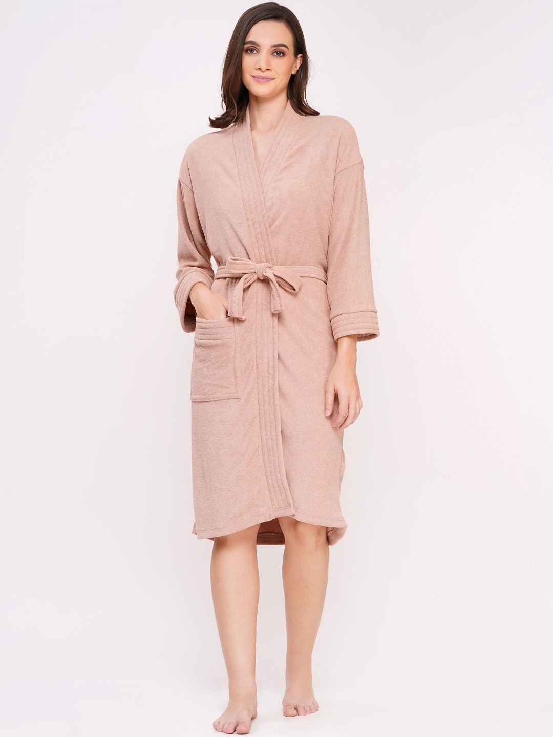 POORAK Shawl Collar Full Sleeve Bath Robe-picture-20