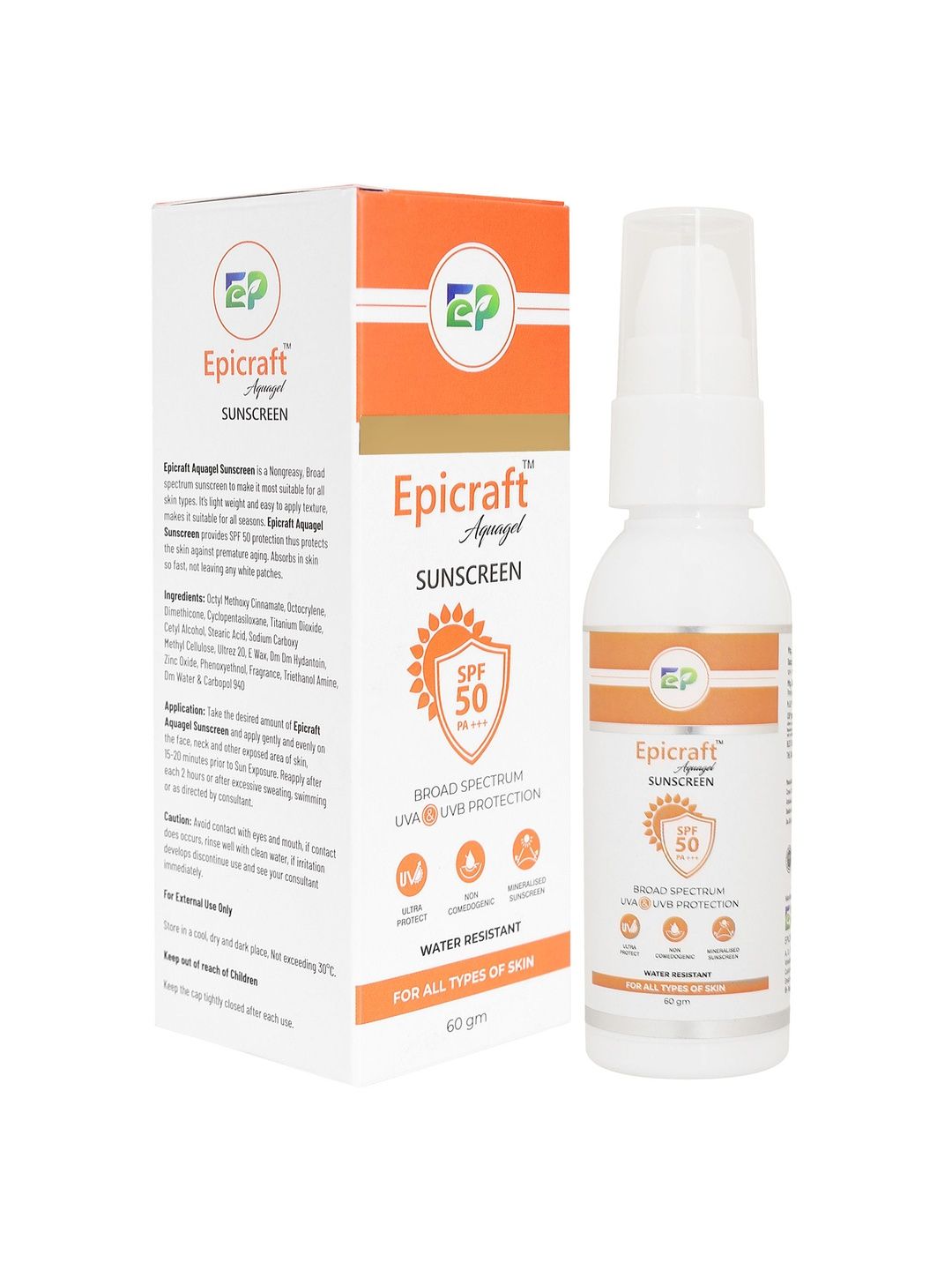 EPICRAFT Aqua Gel SPF 50 Sunscreen - 60 g-picture-11