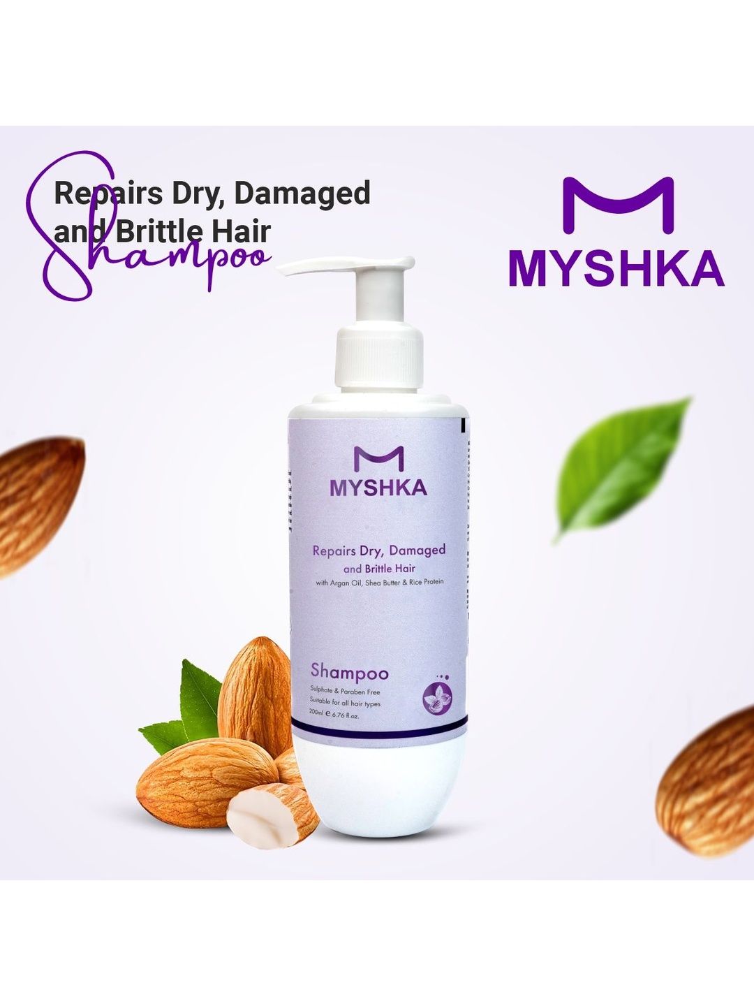 Myshka Damaged Recovery Shampoo With Argon Oil & Shea Butter - 200 ml-picture-18